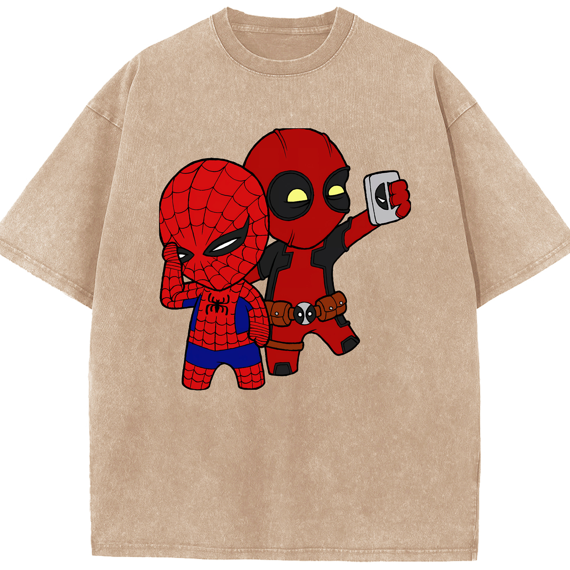 （画像用） Deadpool デッドプール 綿100% ヴィンテージ風 半袖Tシャツ（フロントプリント）