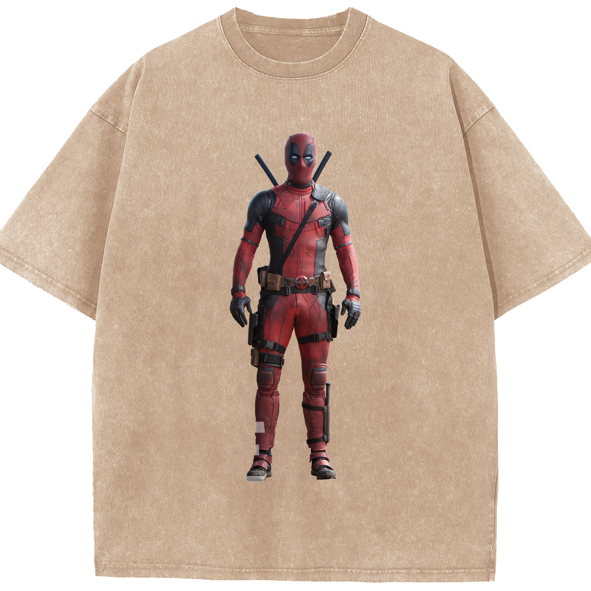 （画像用） Deadpool デッドプール 綿100% ヴィンテージ風 半袖Tシャツ（フロントプリント）