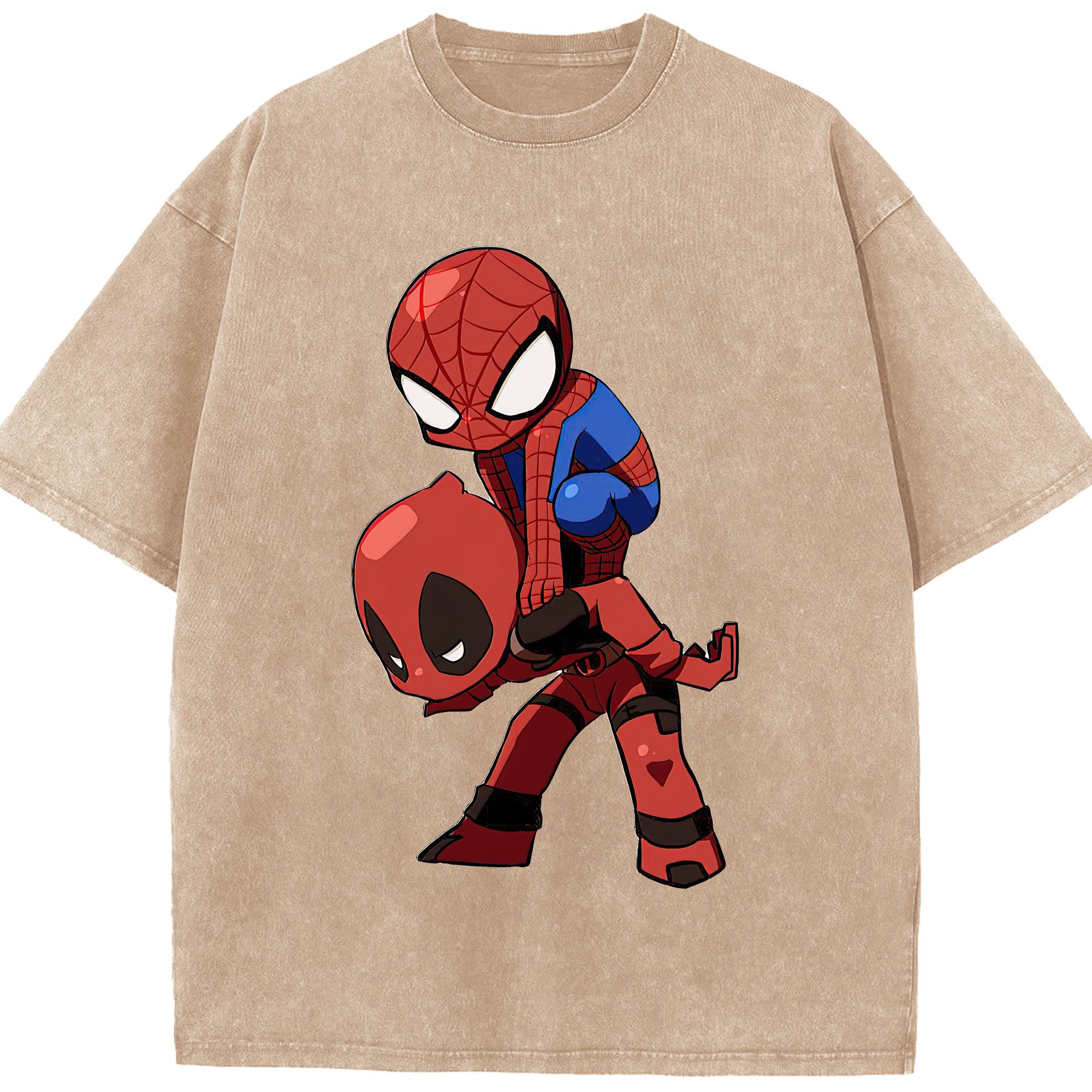 （画像用） Deadpool デッドプール 綿100% ヴィンテージ風 半袖Tシャツ（フロントプリント）