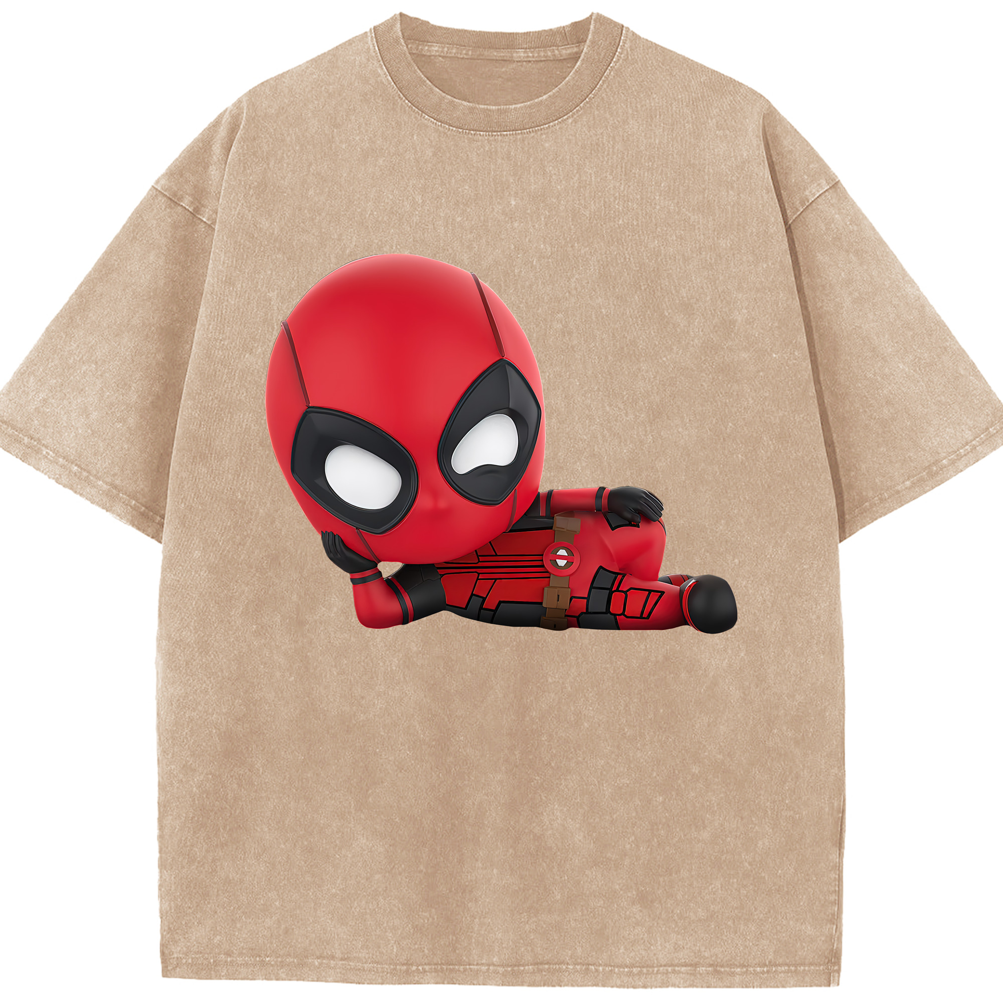（画像用） Deadpool デッドプール 綿100% ヴィンテージ風 半袖Tシャツ（フロントプリント）