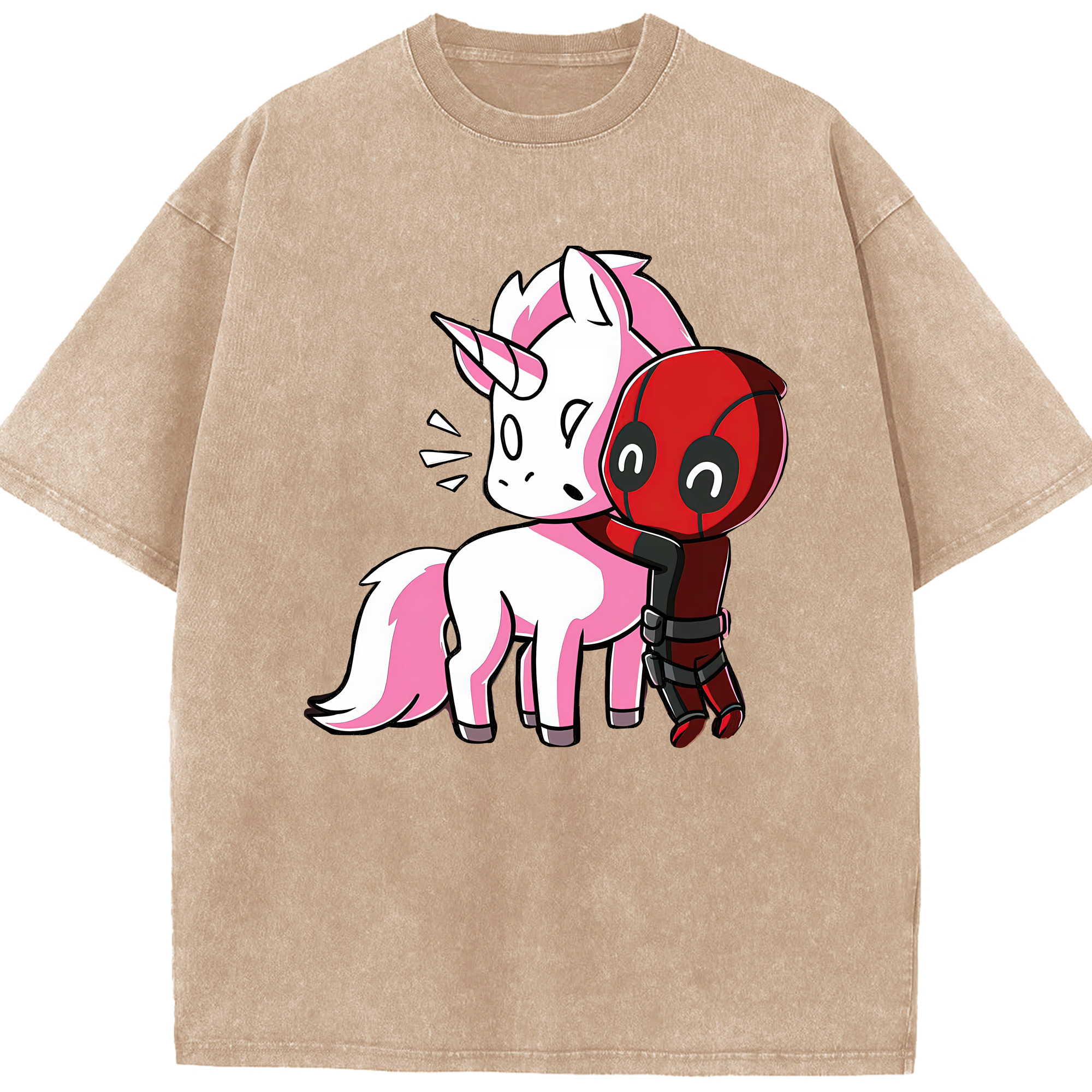（画像用） Deadpool デッドプール 綿100% ヴィンテージ風 半袖Tシャツ（フロントプリント）