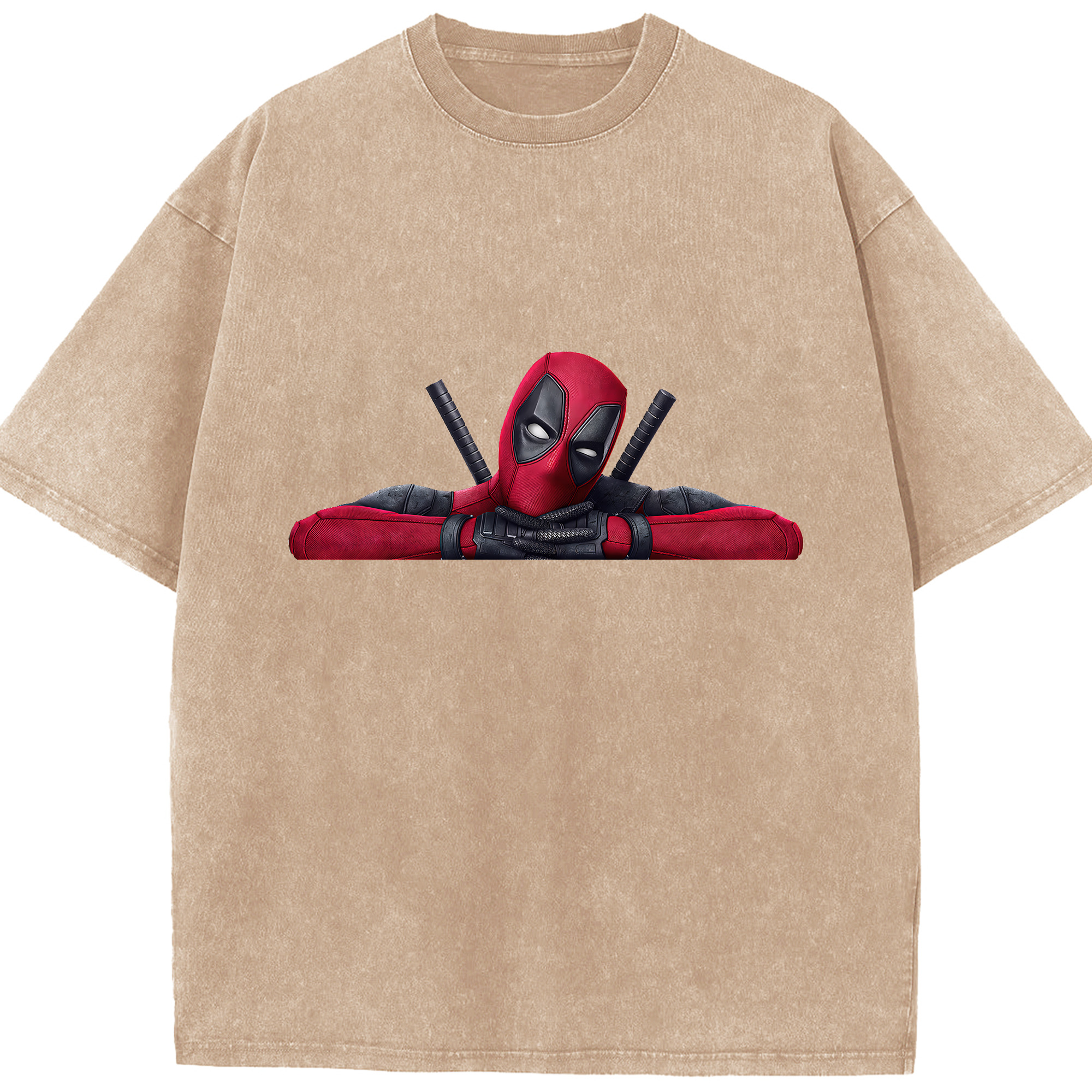 （画像用） Deadpool デッドプール 綿100% ヴィンテージ風 半袖Tシャツ（フロントプリント）