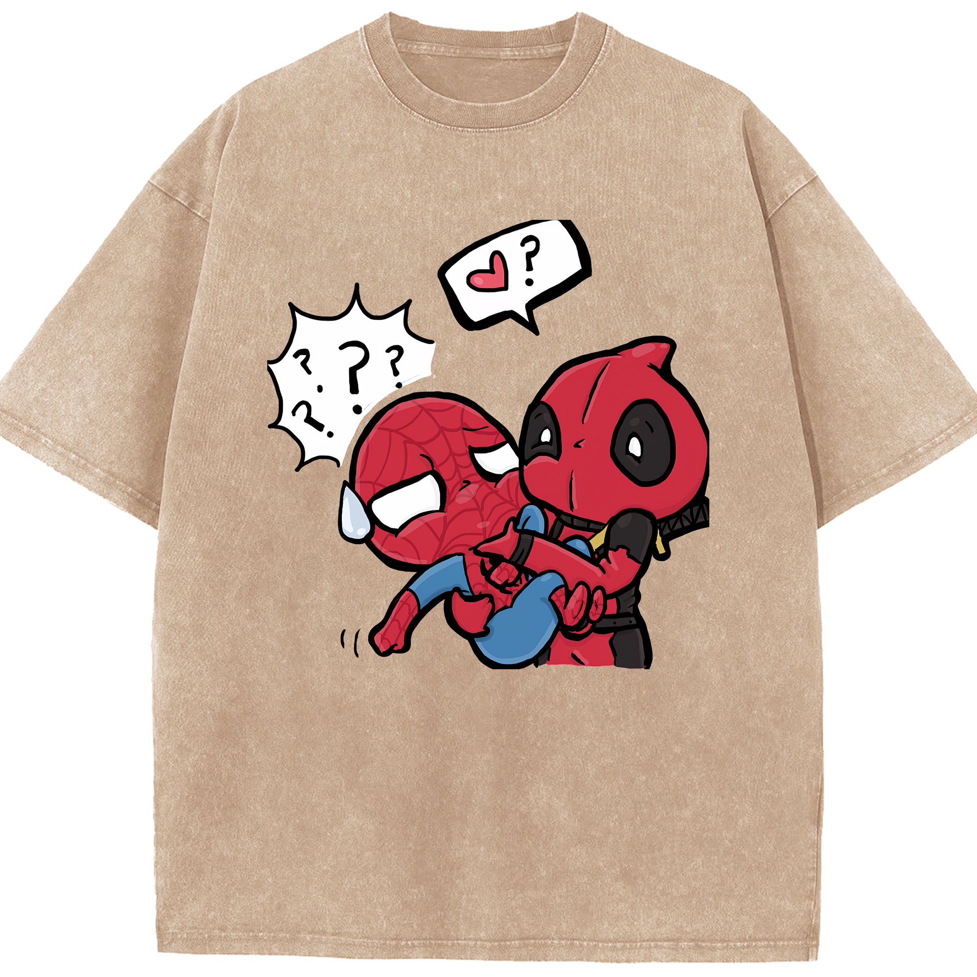 （画像用） Deadpool デッドプール 綿100% ヴィンテージ風 半袖Tシャツ（フロントプリント）
