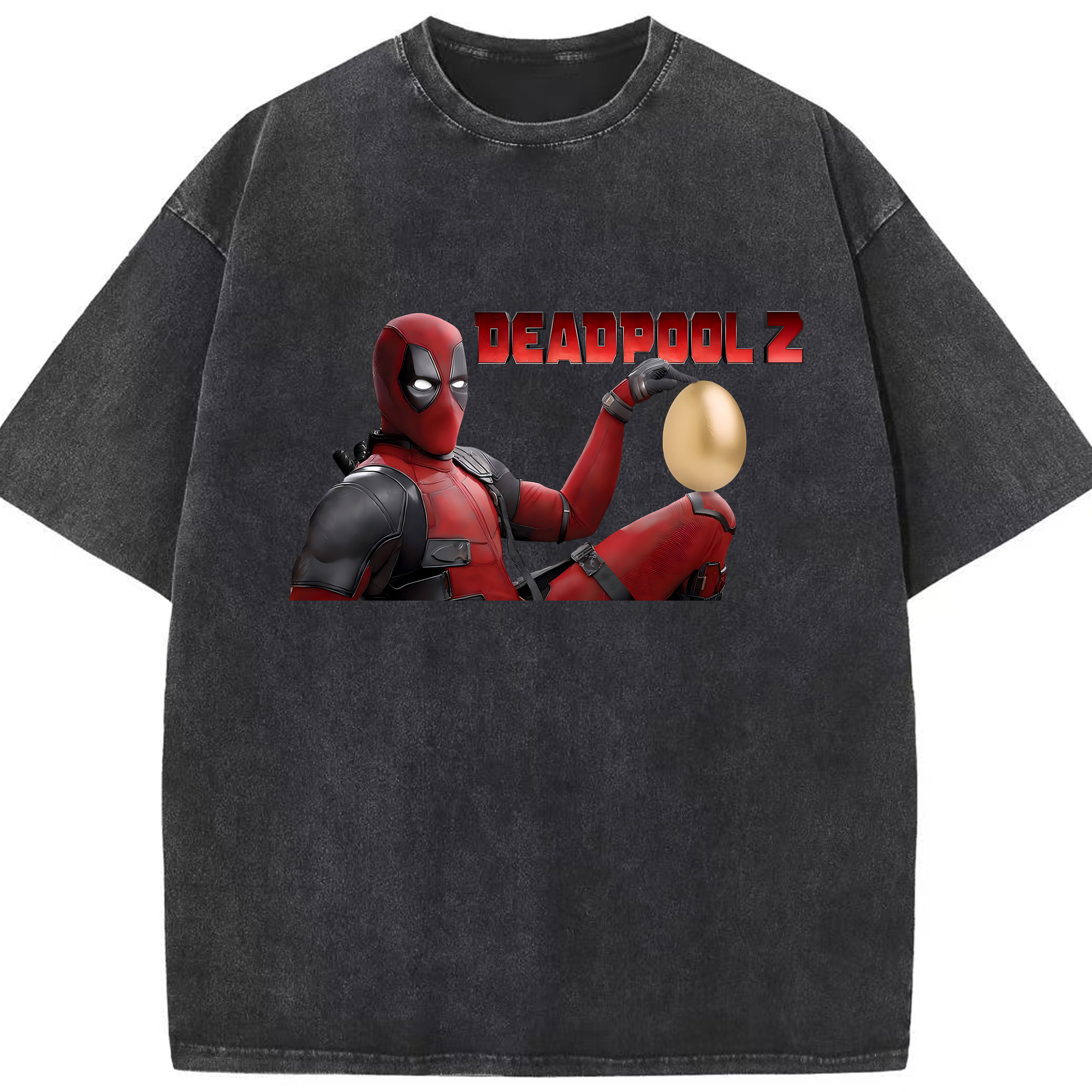 （画像用） Deadpool デッドプール 綿100% ヴィンテージ風 半袖Tシャツ（フロントプリント）