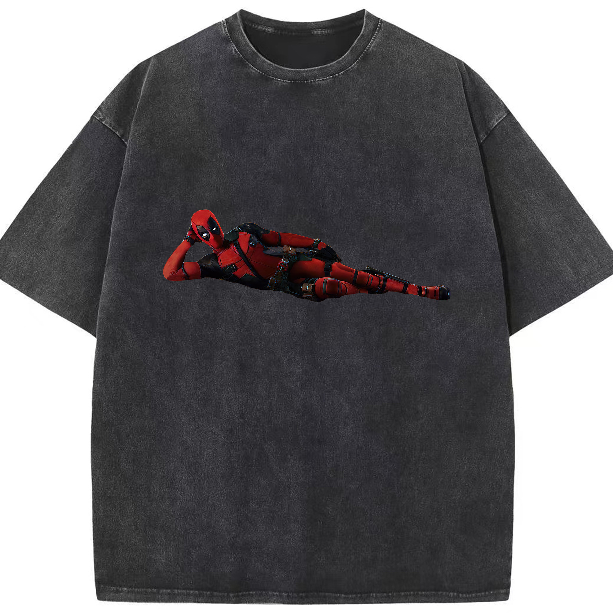 （画像用） Deadpool デッドプール 綿100% ヴィンテージ風 半袖Tシャツ（フロントプリント）