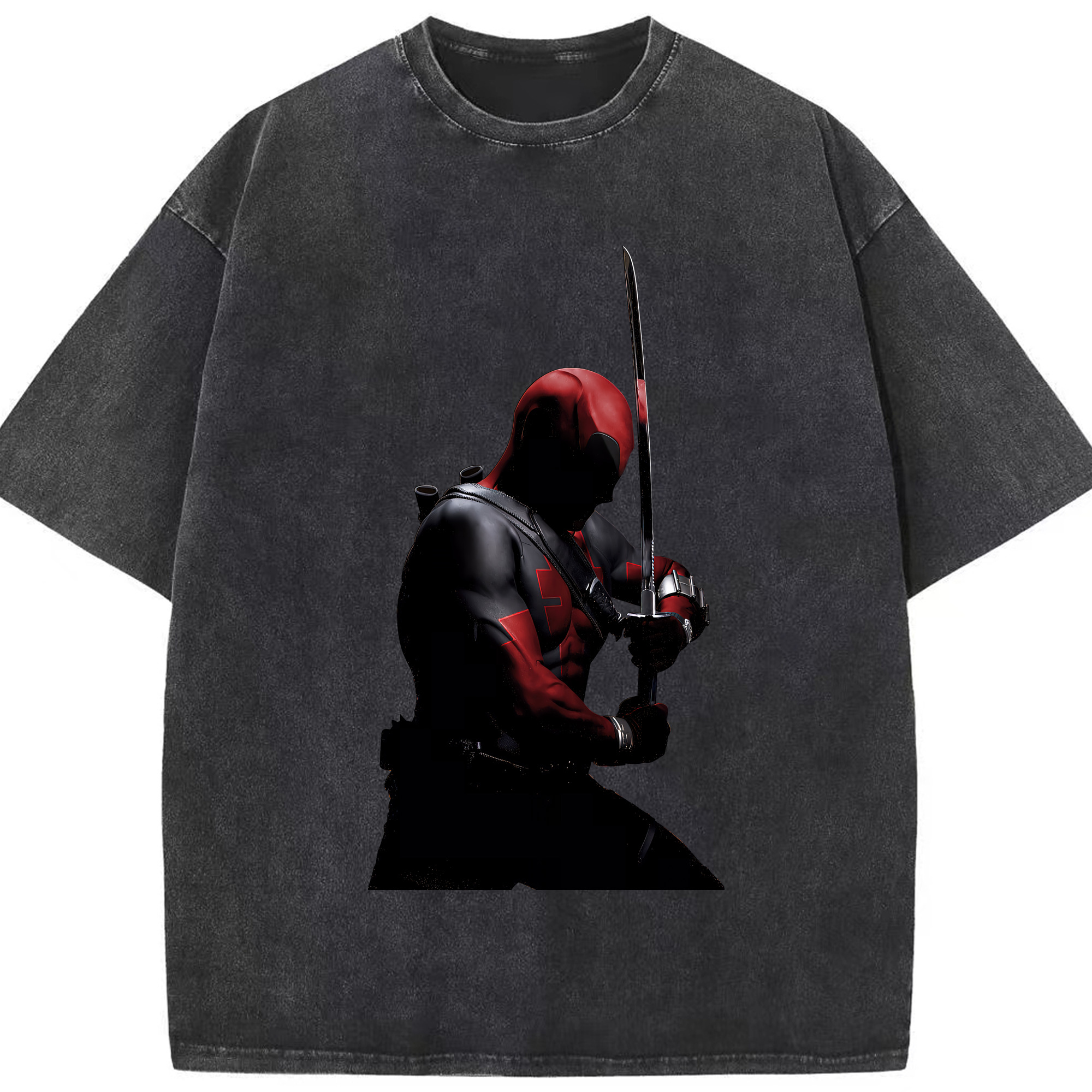（画像用） Deadpool デッドプール 綿100% ヴィンテージ風 半袖Tシャツ（フロントプリント）