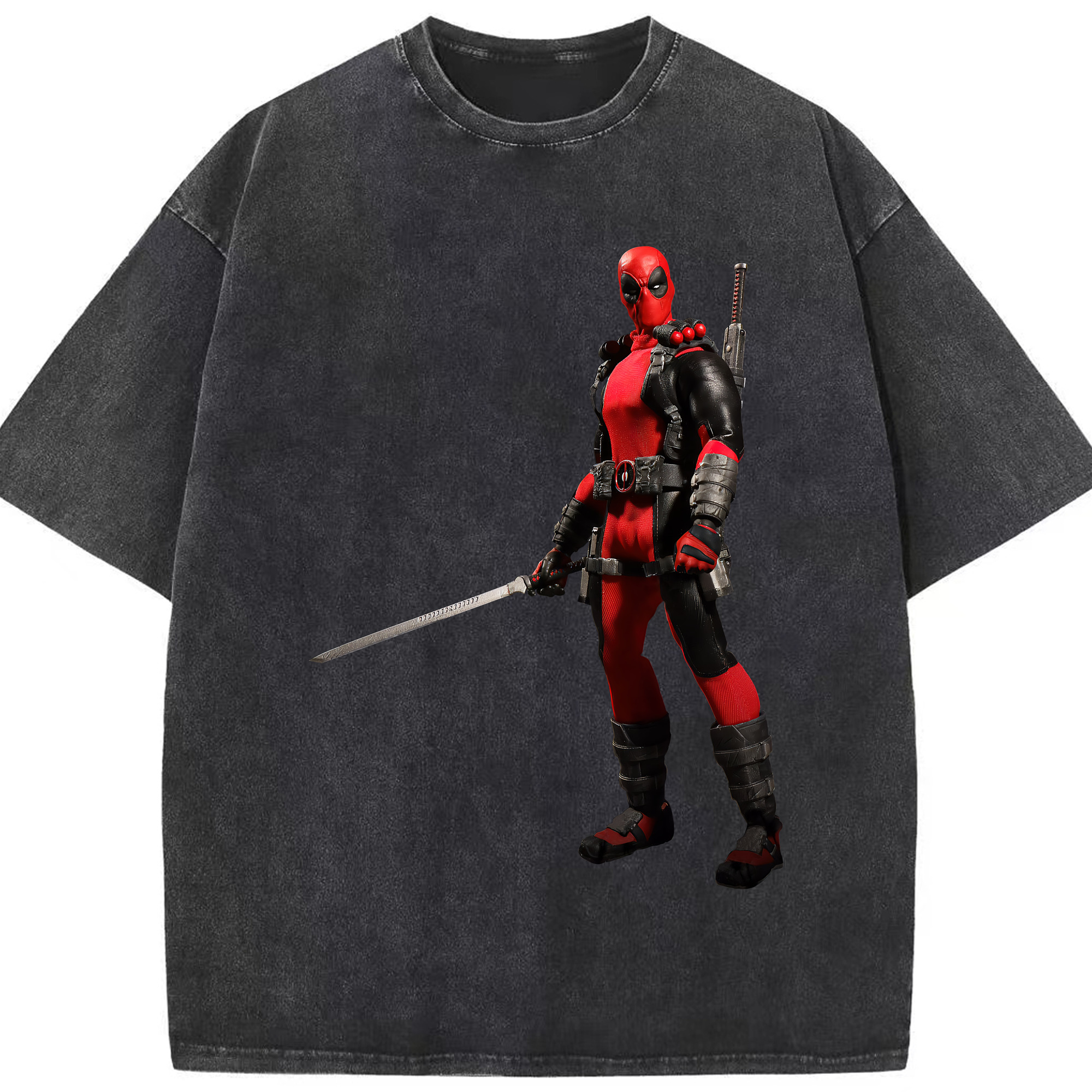（画像用） Deadpool デッドプール 綿100% ヴィンテージ風 半袖Tシャツ（フロントプリント）