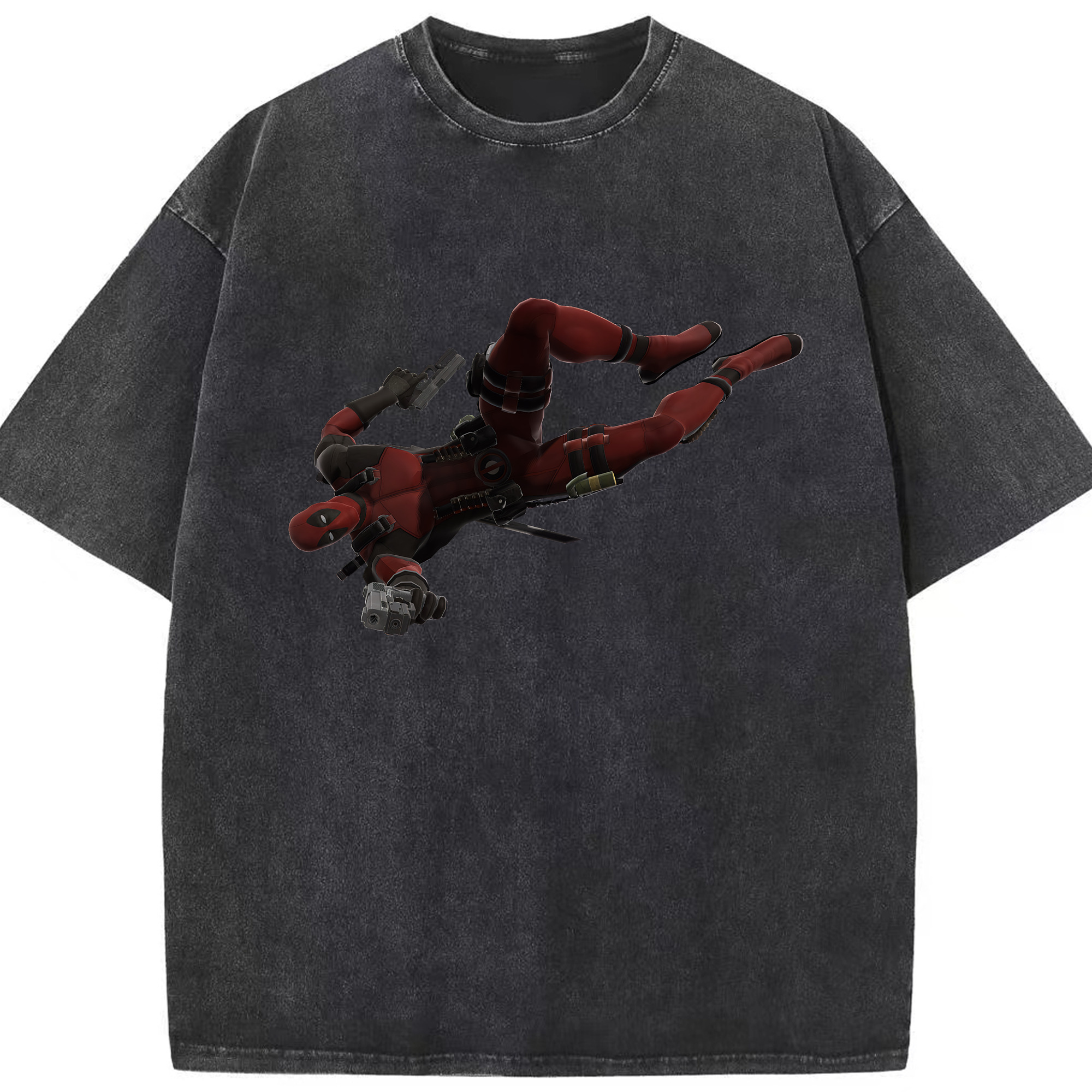 （画像用） Deadpool デッドプール 綿100% ヴィンテージ風 半袖Tシャツ（フロントプリント）