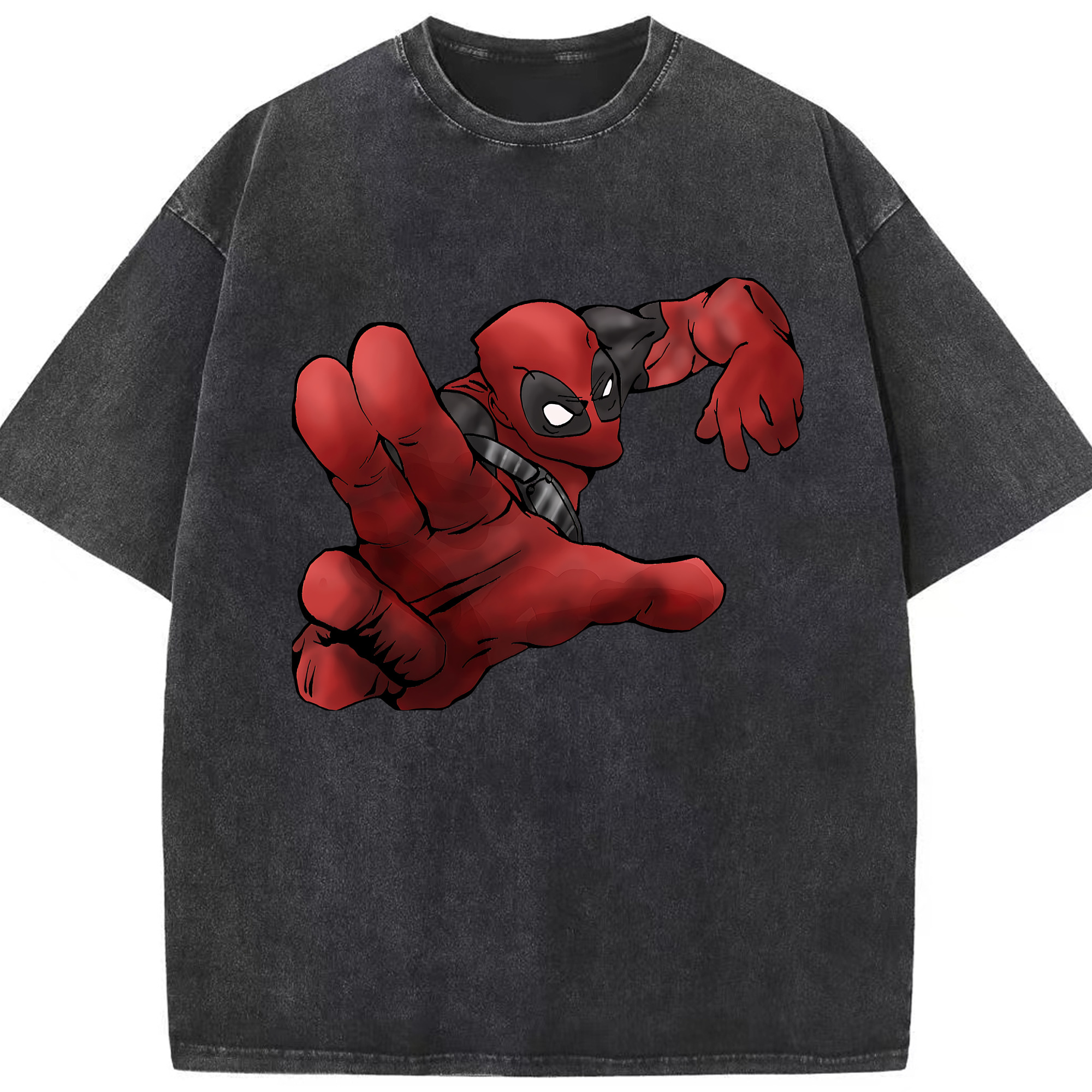 （画像用） Deadpool デッドプール 綿100% ヴィンテージ風 半袖Tシャツ（フロントプリント）