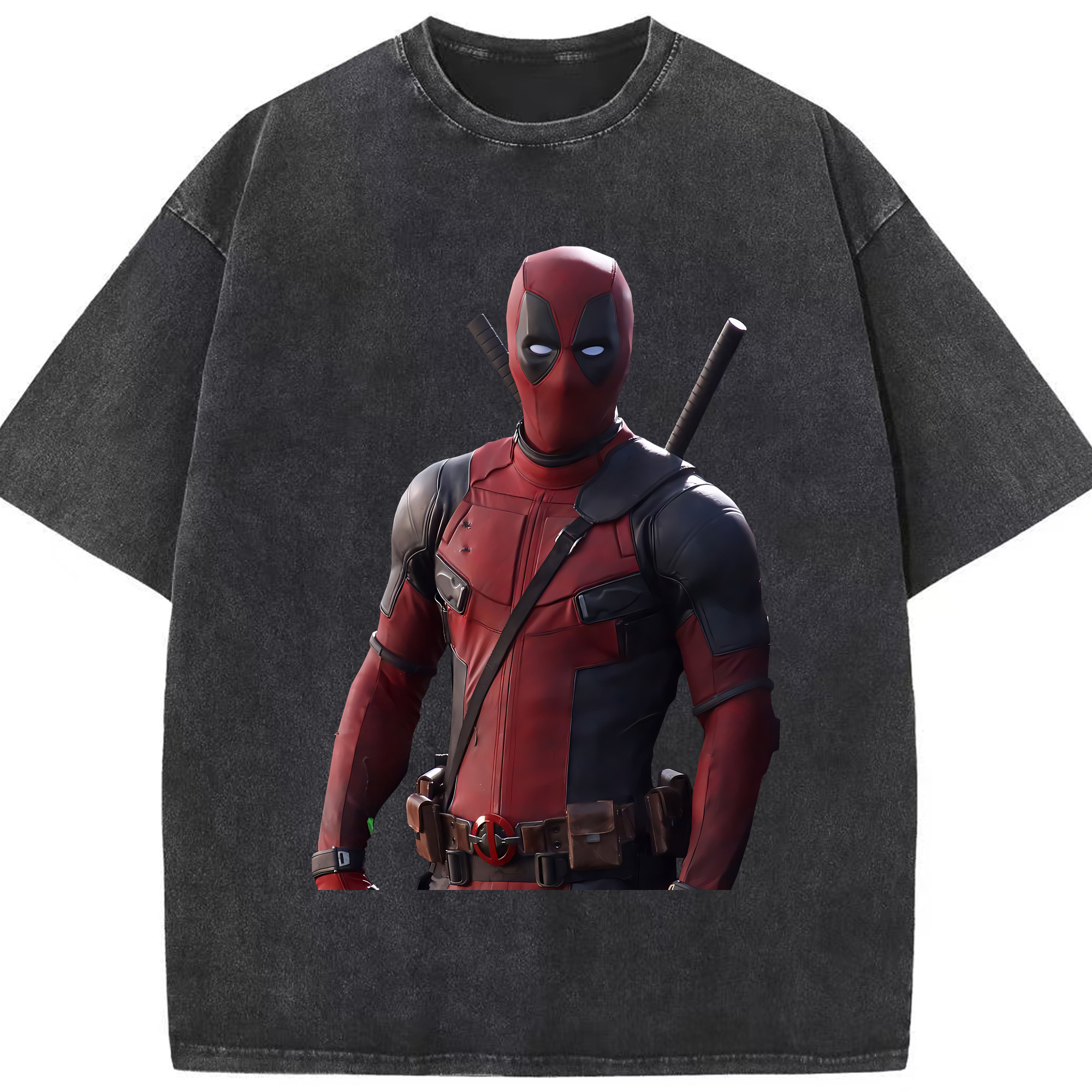 （画像用） Deadpool デッドプール 綿100% ヴィンテージ風 半袖Tシャツ（フロントプリント）