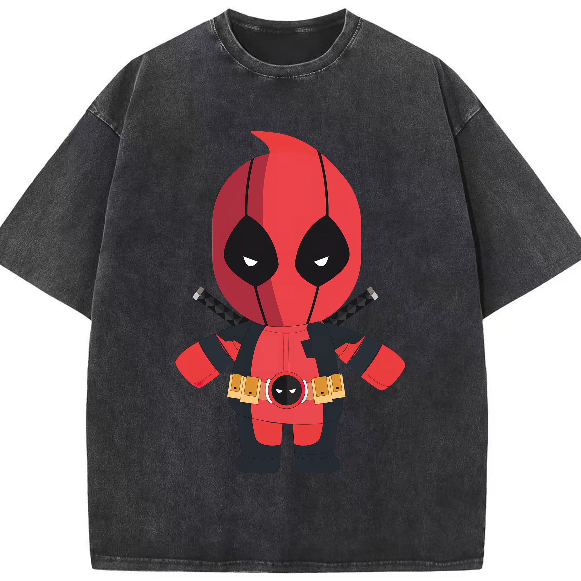 （画像用） Deadpool デッドプール 綿100% ヴィンテージ風 半袖Tシャツ（フロントプリント）