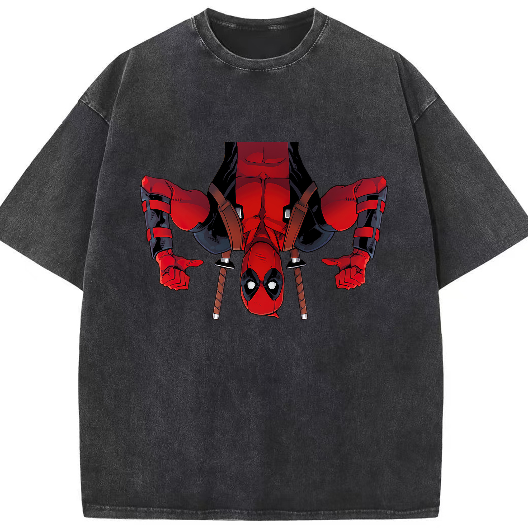（画像用） Deadpool デッドプール 綿100% ヴィンテージ風 半袖Tシャツ（フロントプリント）