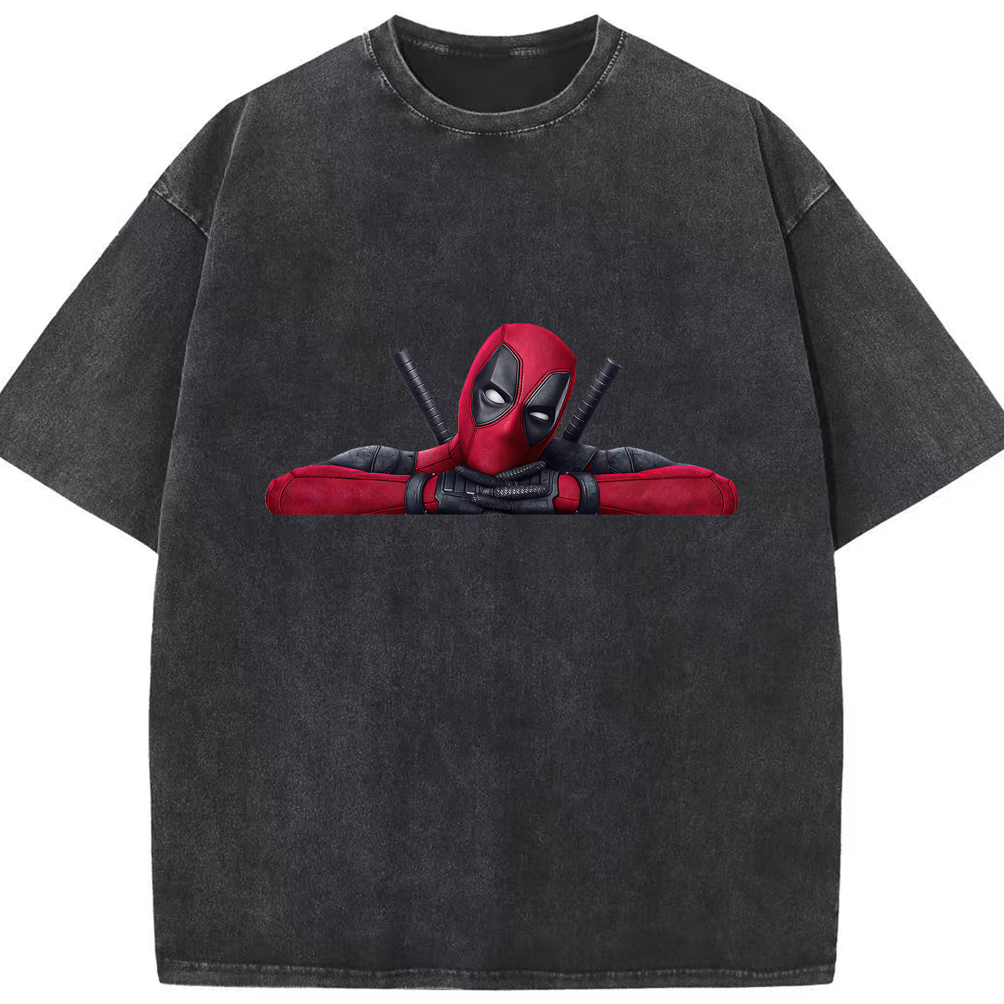 （画像用） Deadpool デッドプール 綿100% ヴィンテージ風 半袖Tシャツ（フロントプリント）