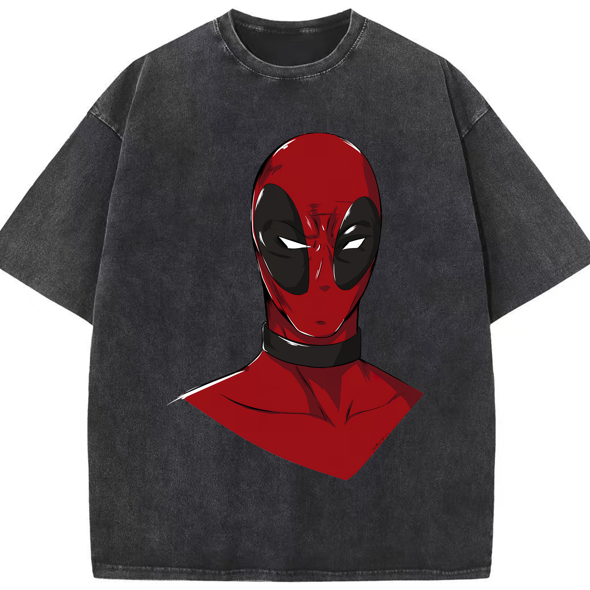 （画像用） Deadpool デッドプール 綿100% ヴィンテージ風 半袖Tシャツ（フロントプリント）