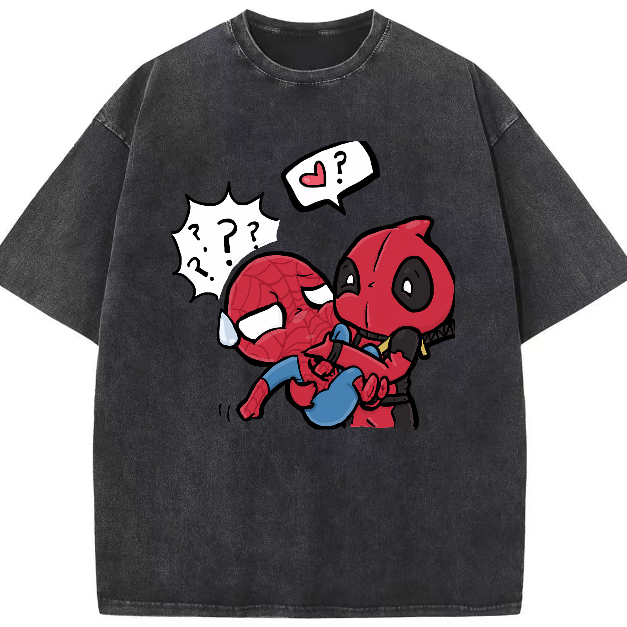 （画像用） Deadpool デッドプール 綿100% ヴィンテージ風 半袖Tシャツ（フロントプリント）