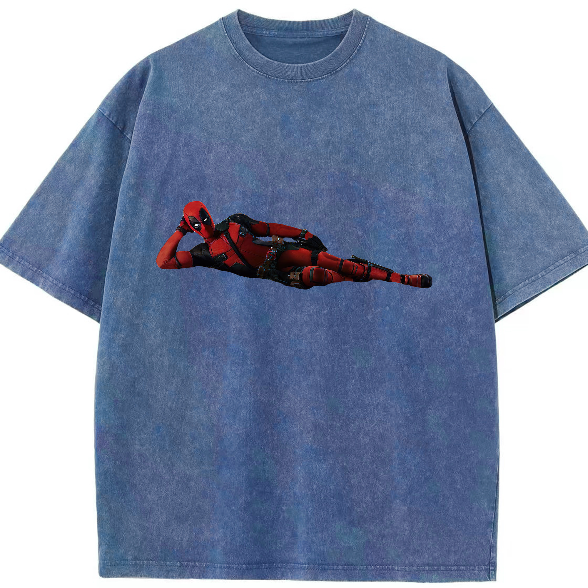 （画像用） Deadpool デッドプール 綿100% ヴィンテージ風 半袖Tシャツ（フロントプリント）
