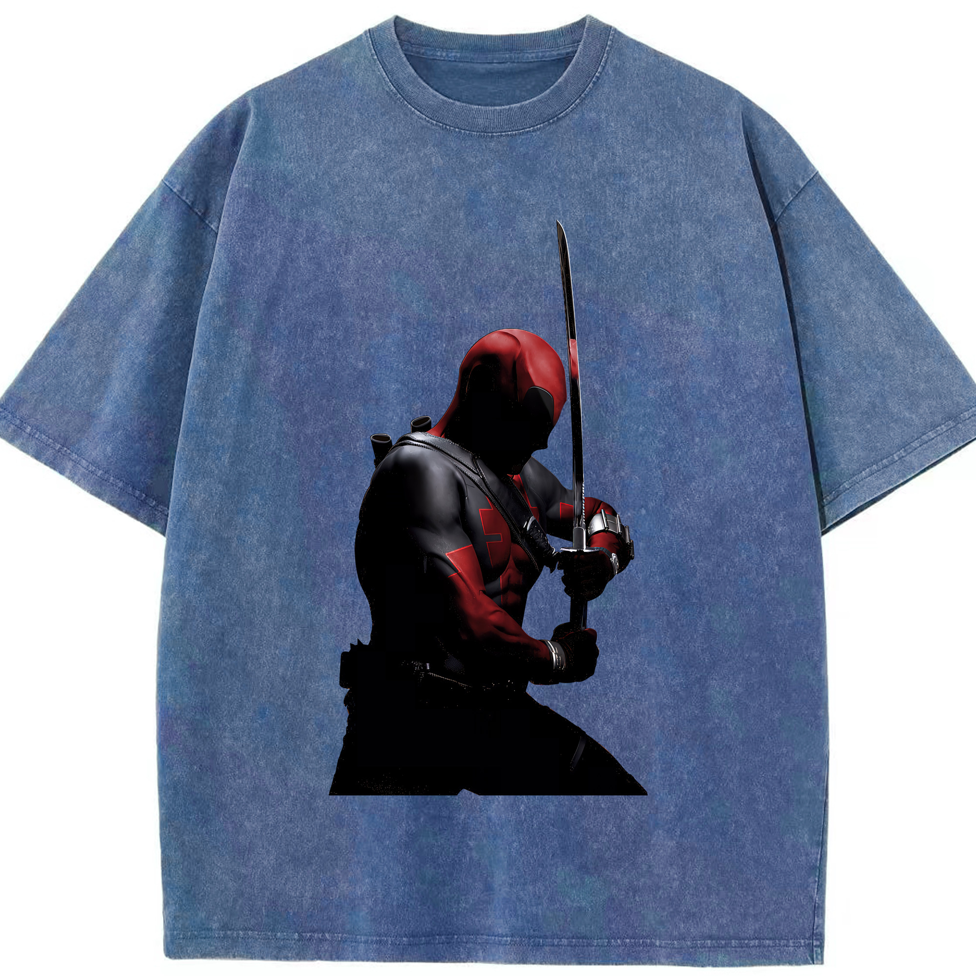 （画像用） Deadpool デッドプール 綿100% ヴィンテージ風 半袖Tシャツ（フロントプリント）