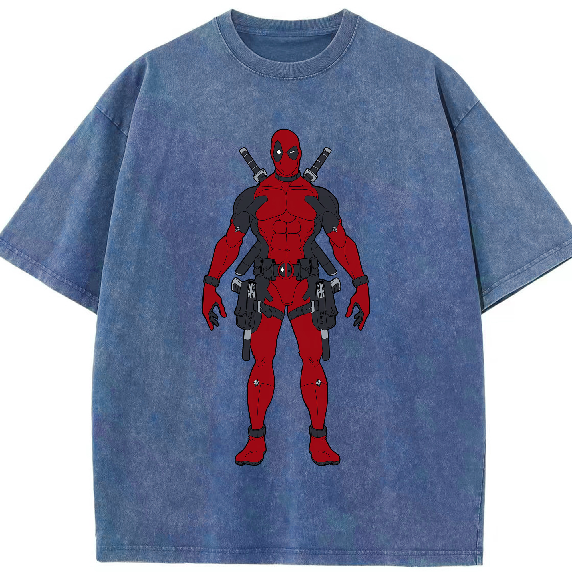 （画像用） Deadpool デッドプール 綿100% ヴィンテージ風 半袖Tシャツ（フロントプリント）