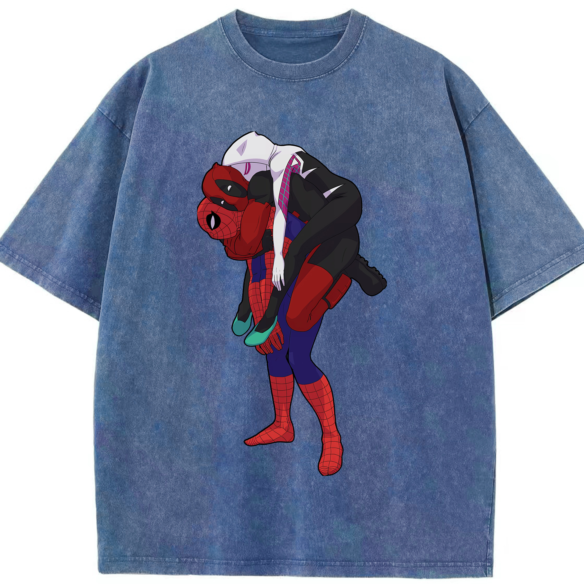 （画像用） Deadpool デッドプール 綿100% ヴィンテージ風 半袖Tシャツ（フロントプリント）