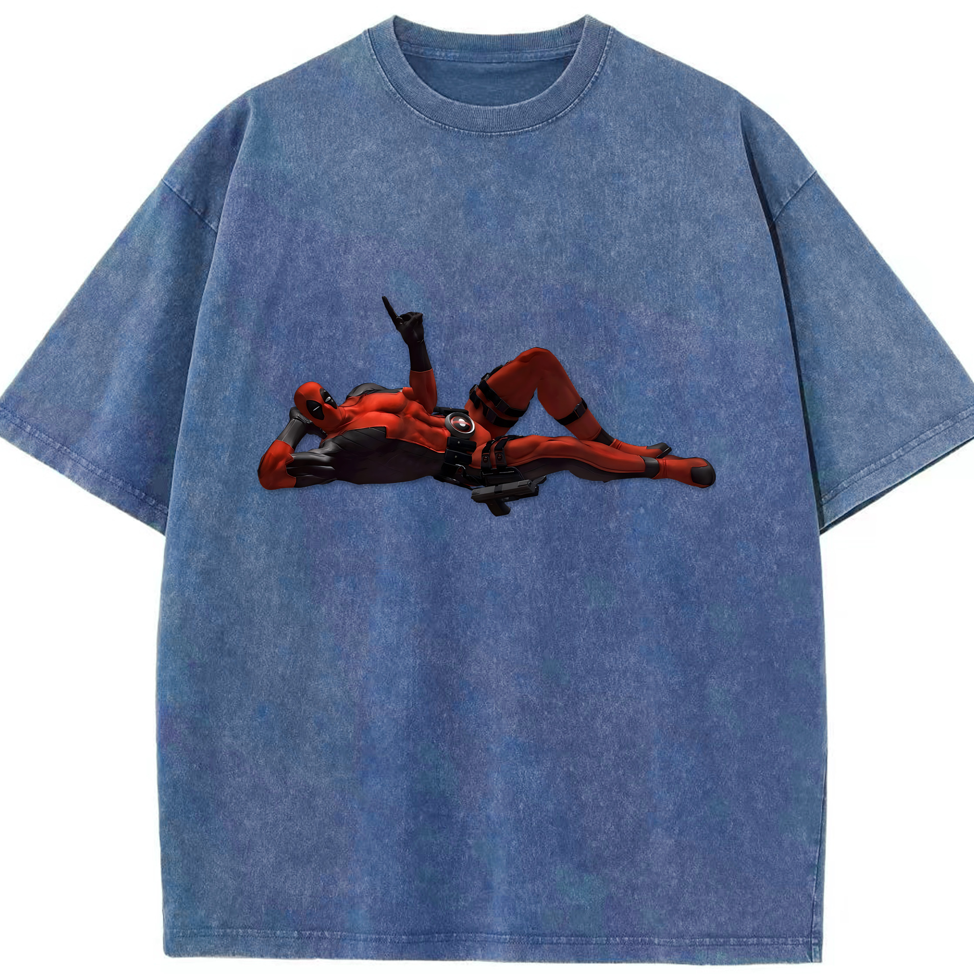 （画像用） Deadpool デッドプール 綿100% ヴィンテージ風 半袖Tシャツ（フロントプリント）