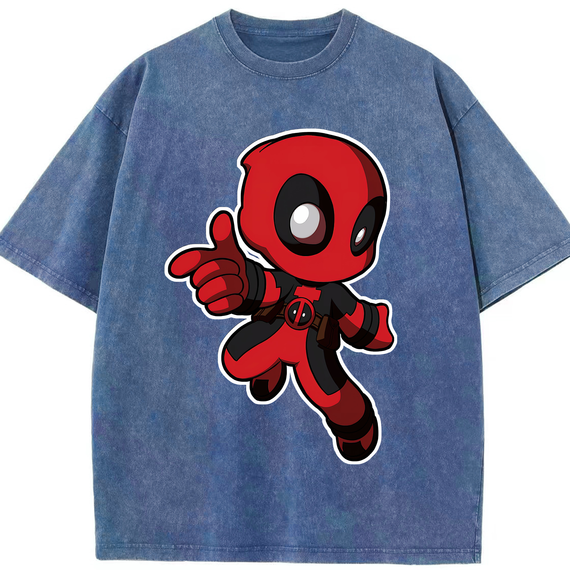 （画像用） Deadpool デッドプール 綿100% ヴィンテージ風 半袖Tシャツ（フロントプリント）
