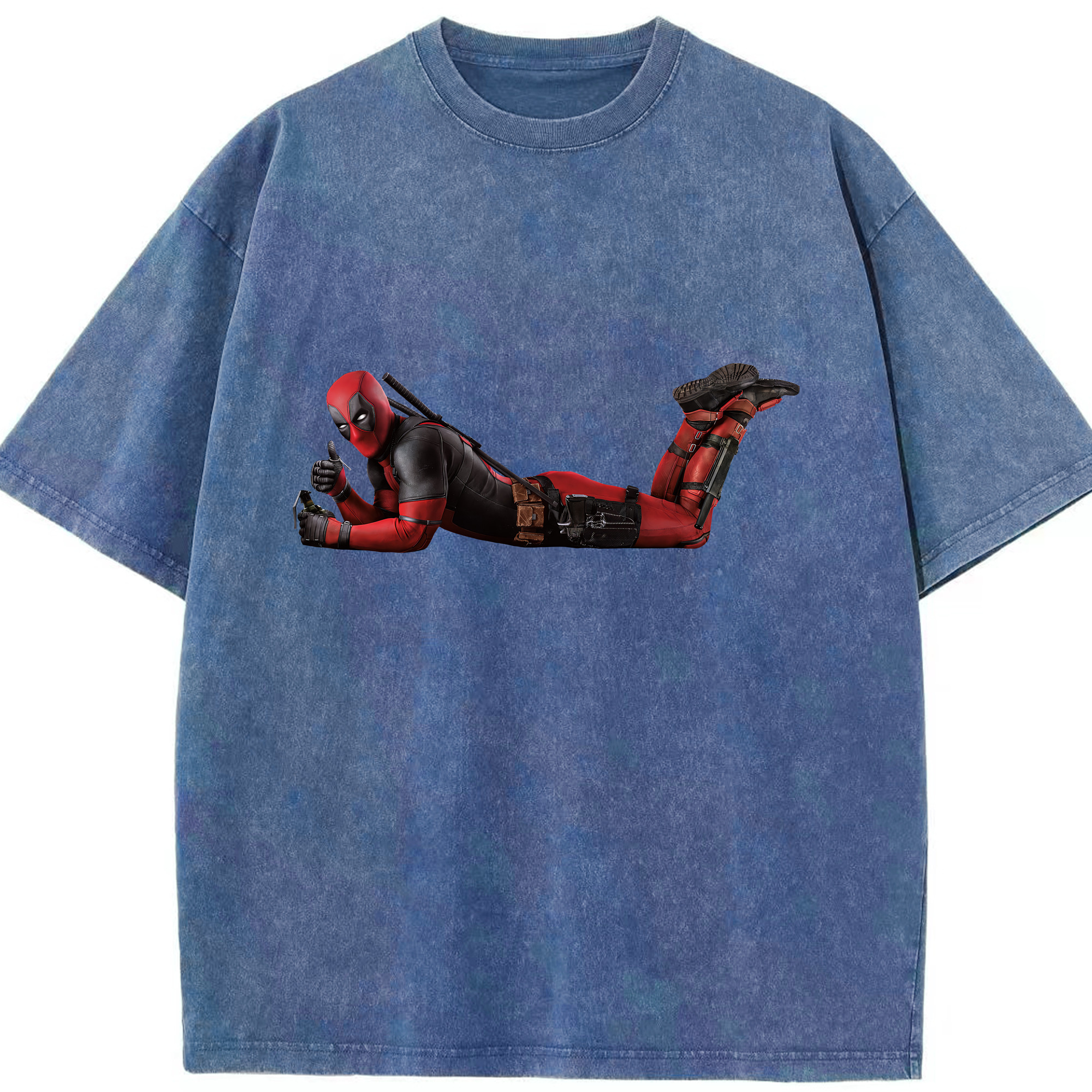 （画像用） Deadpool デッドプール 綿100% ヴィンテージ風 半袖Tシャツ（フロントプリント）