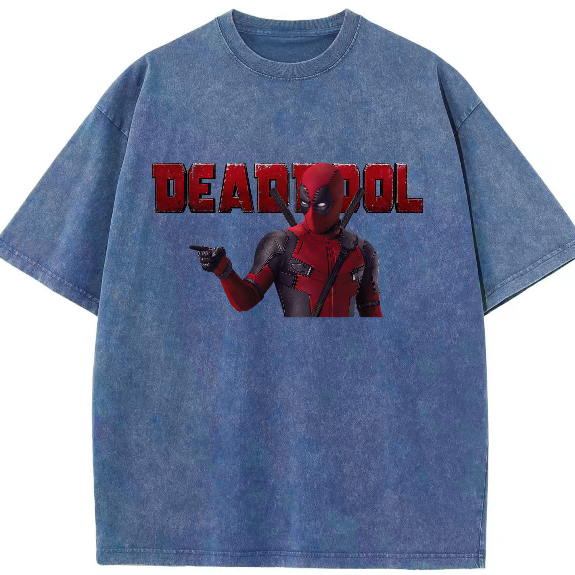 （画像用） Deadpool デッドプール 綿100% ヴィンテージ風 半袖Tシャツ（フロントプリント）