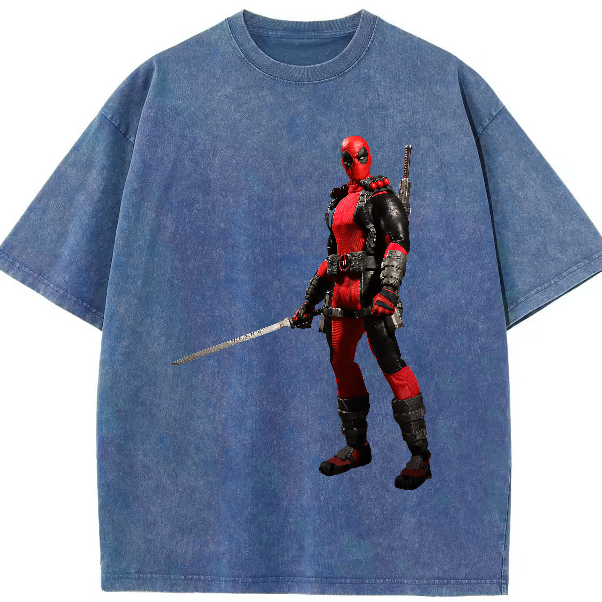 （画像用） Deadpool デッドプール 綿100% ヴィンテージ風 半袖Tシャツ（フロントプリント）