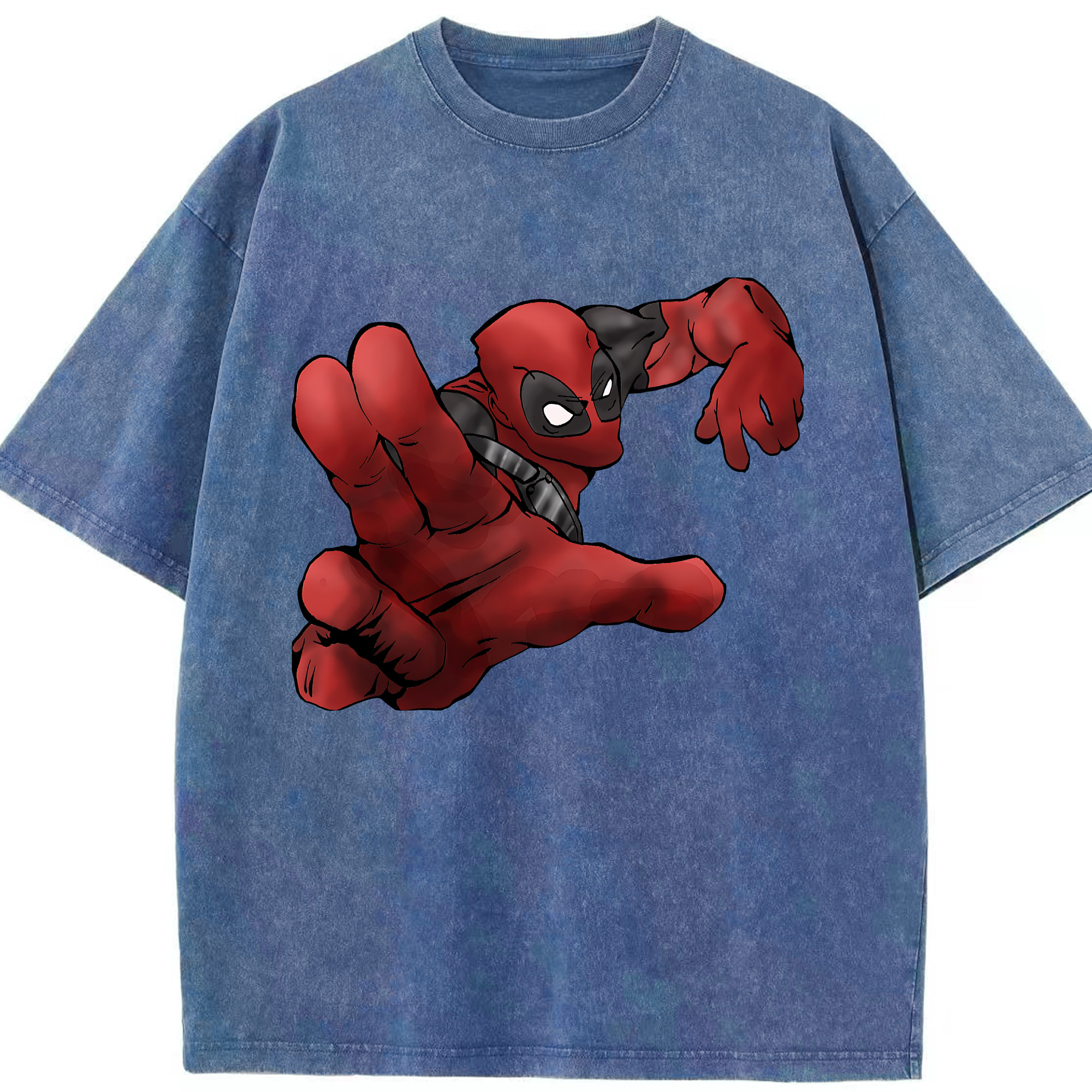 （画像用） Deadpool デッドプール 綿100% ヴィンテージ風 半袖Tシャツ（フロントプリント）