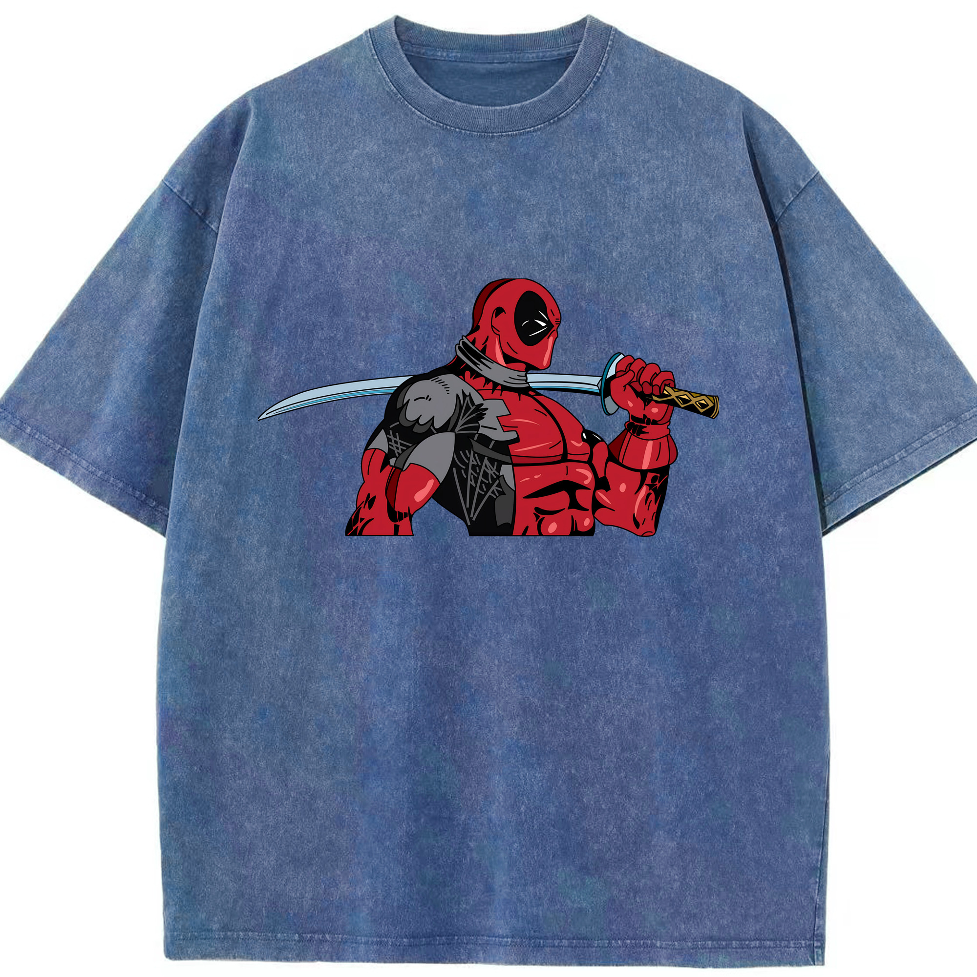 （画像用） Deadpool デッドプール 綿100% ヴィンテージ風 半袖Tシャツ（フロントプリント）