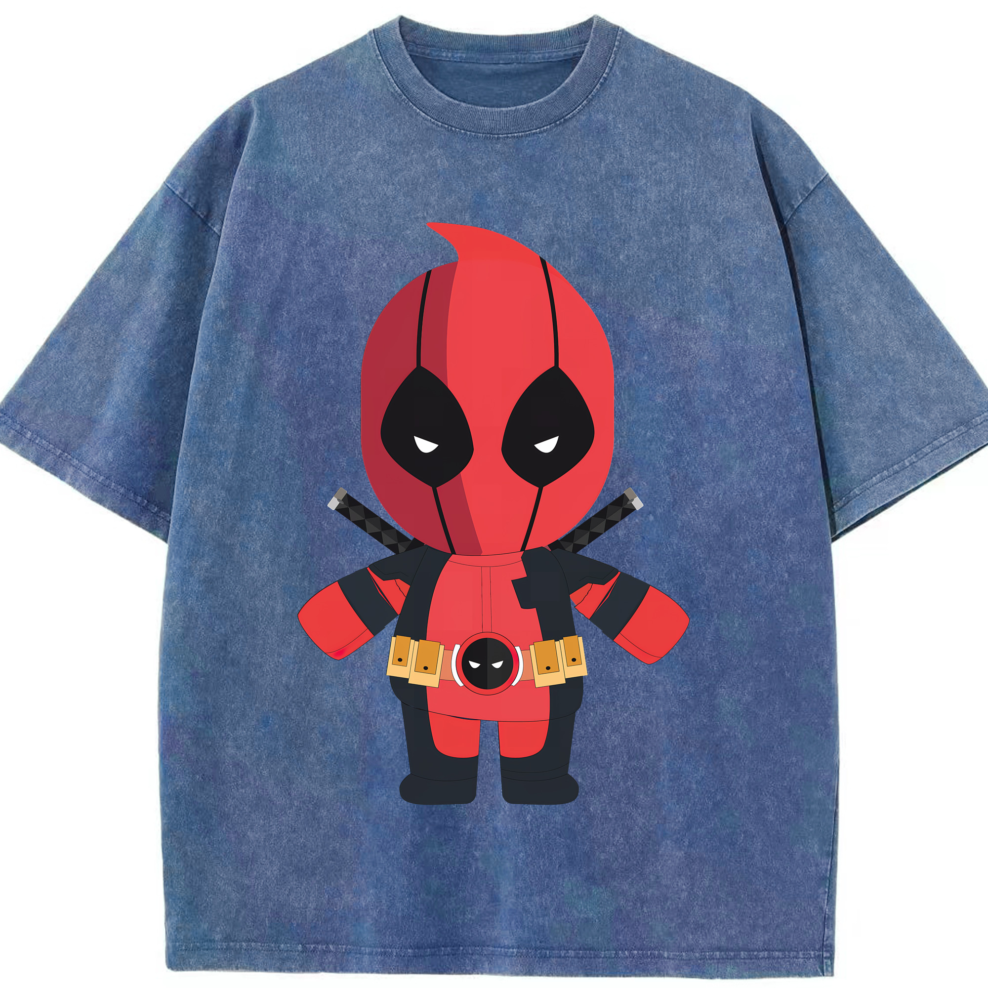（画像用） Deadpool デッドプール 綿100% ヴィンテージ風 半袖Tシャツ（フロントプリント）