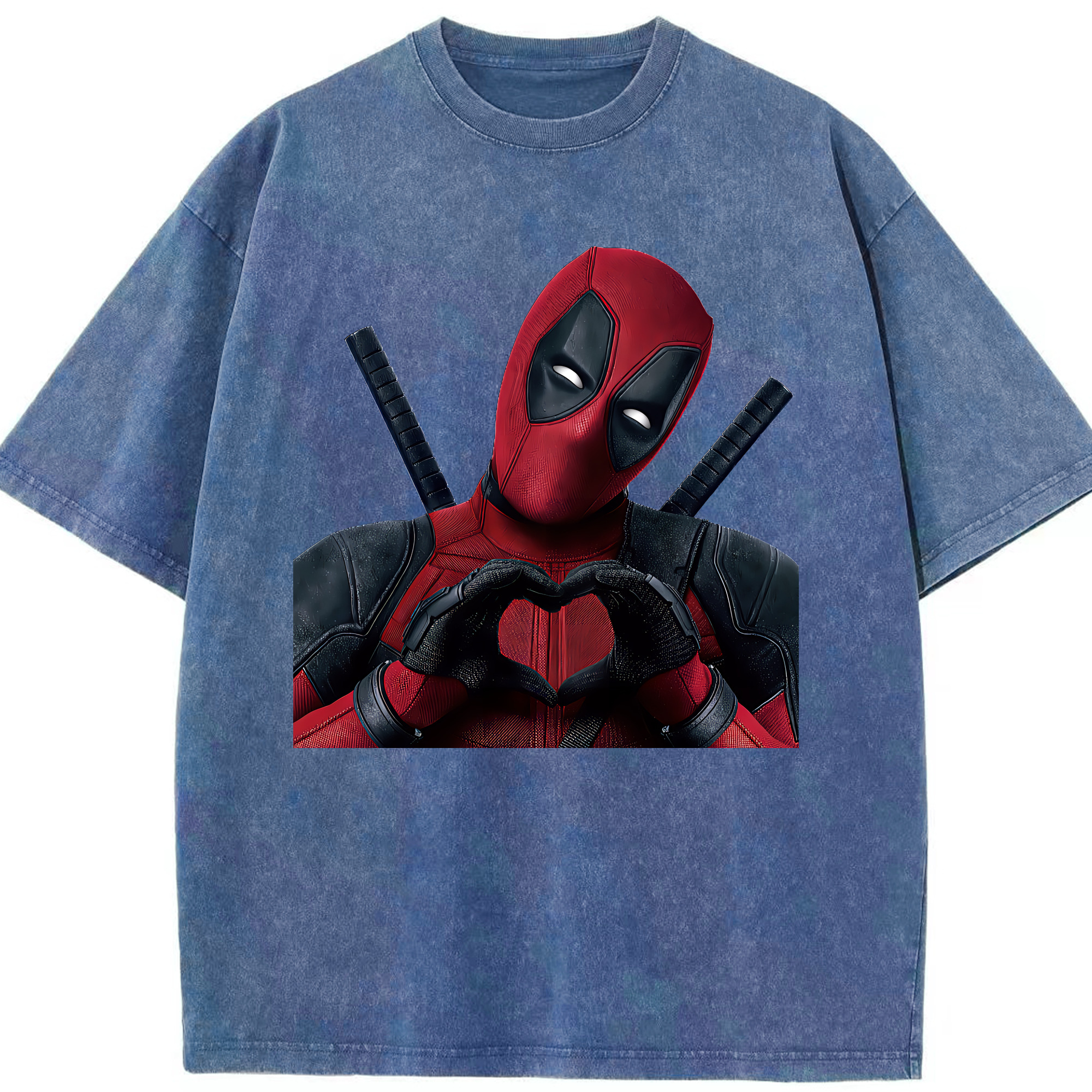 （画像用） Deadpool デッドプール 綿100% ヴィンテージ風 半袖Tシャツ（フロントプリント）