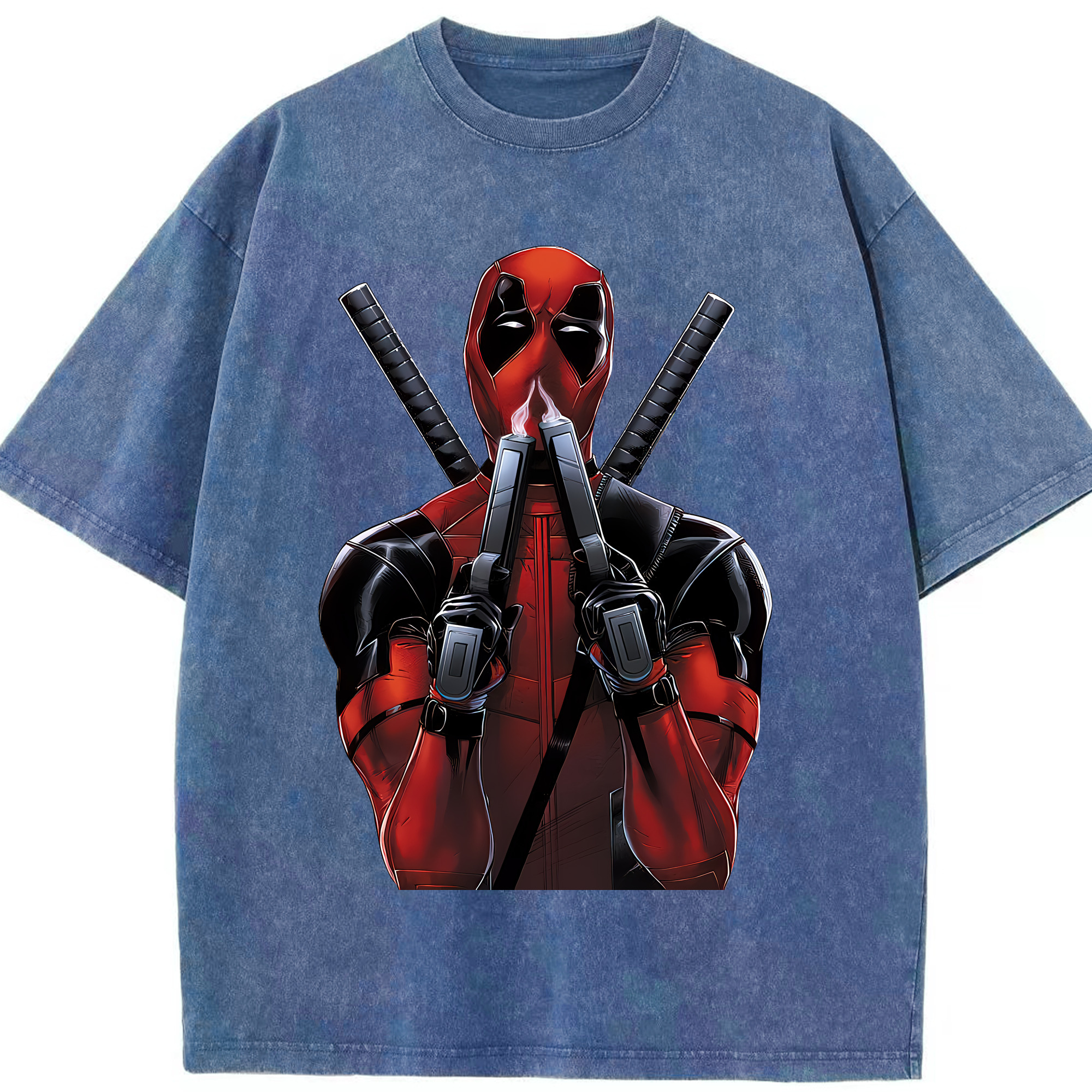 （画像用） Deadpool デッドプール 綿100% ヴィンテージ風 半袖Tシャツ（フロントプリント）