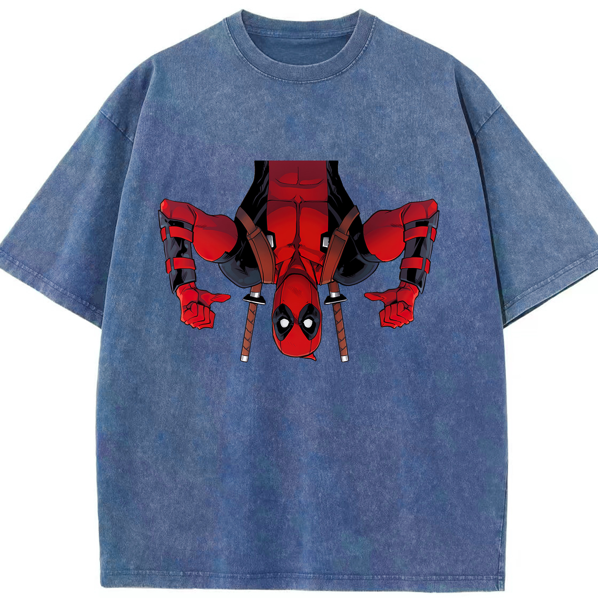 （画像用） Deadpool デッドプール 綿100% ヴィンテージ風 半袖Tシャツ（フロントプリント）