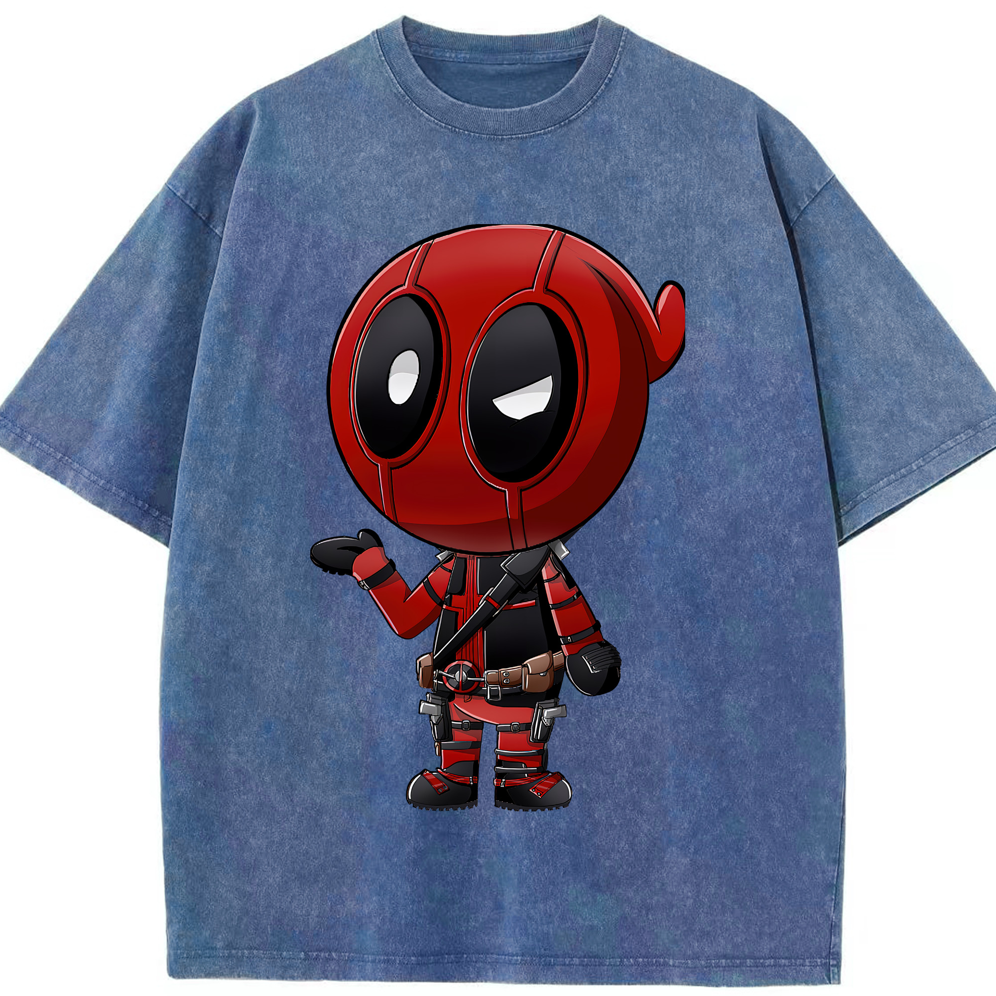 （画像用） Deadpool デッドプール 綿100% ヴィンテージ風 半袖Tシャツ（フロントプリント）