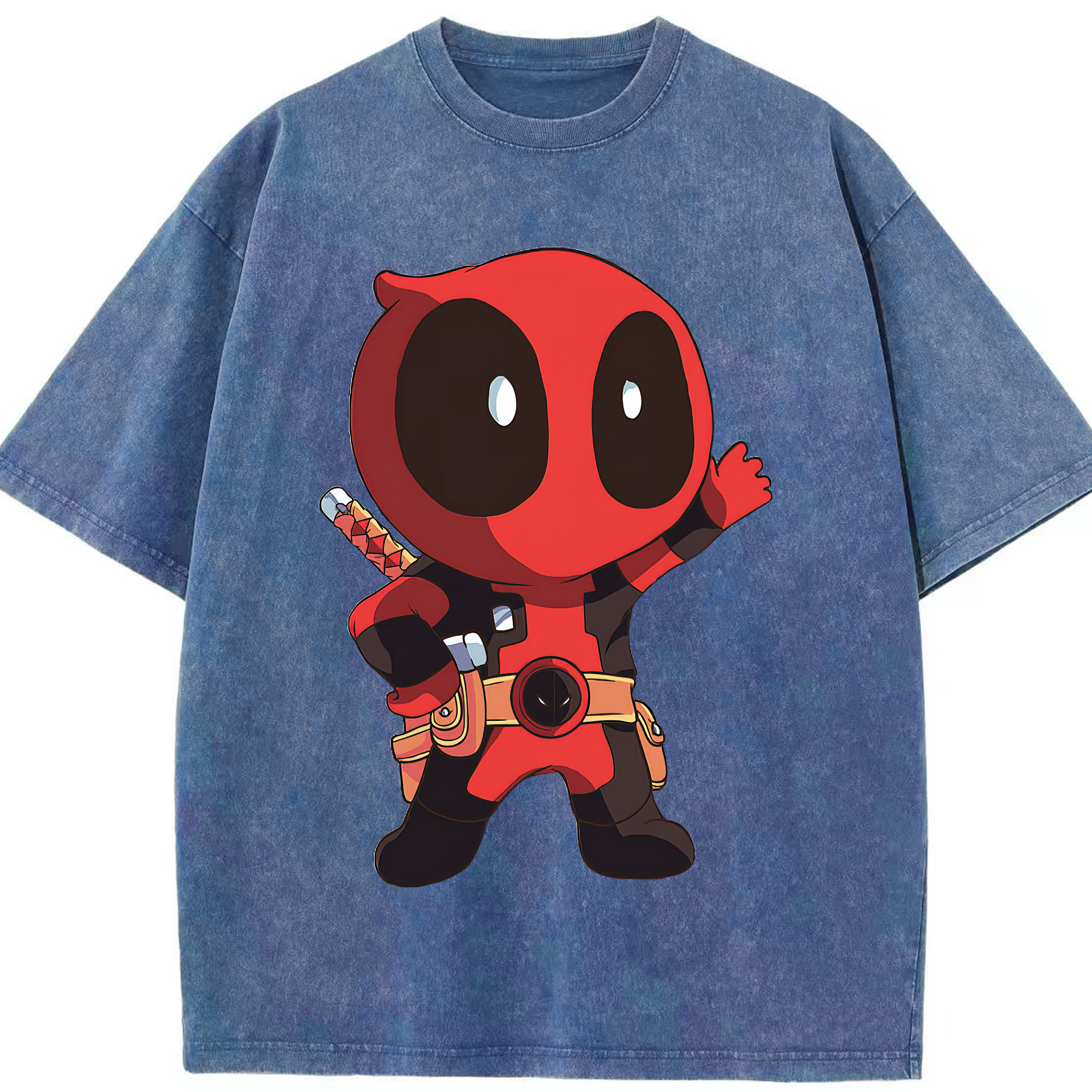（画像用） Deadpool デッドプール 綿100% ヴィンテージ風 半袖Tシャツ（フロントプリント）