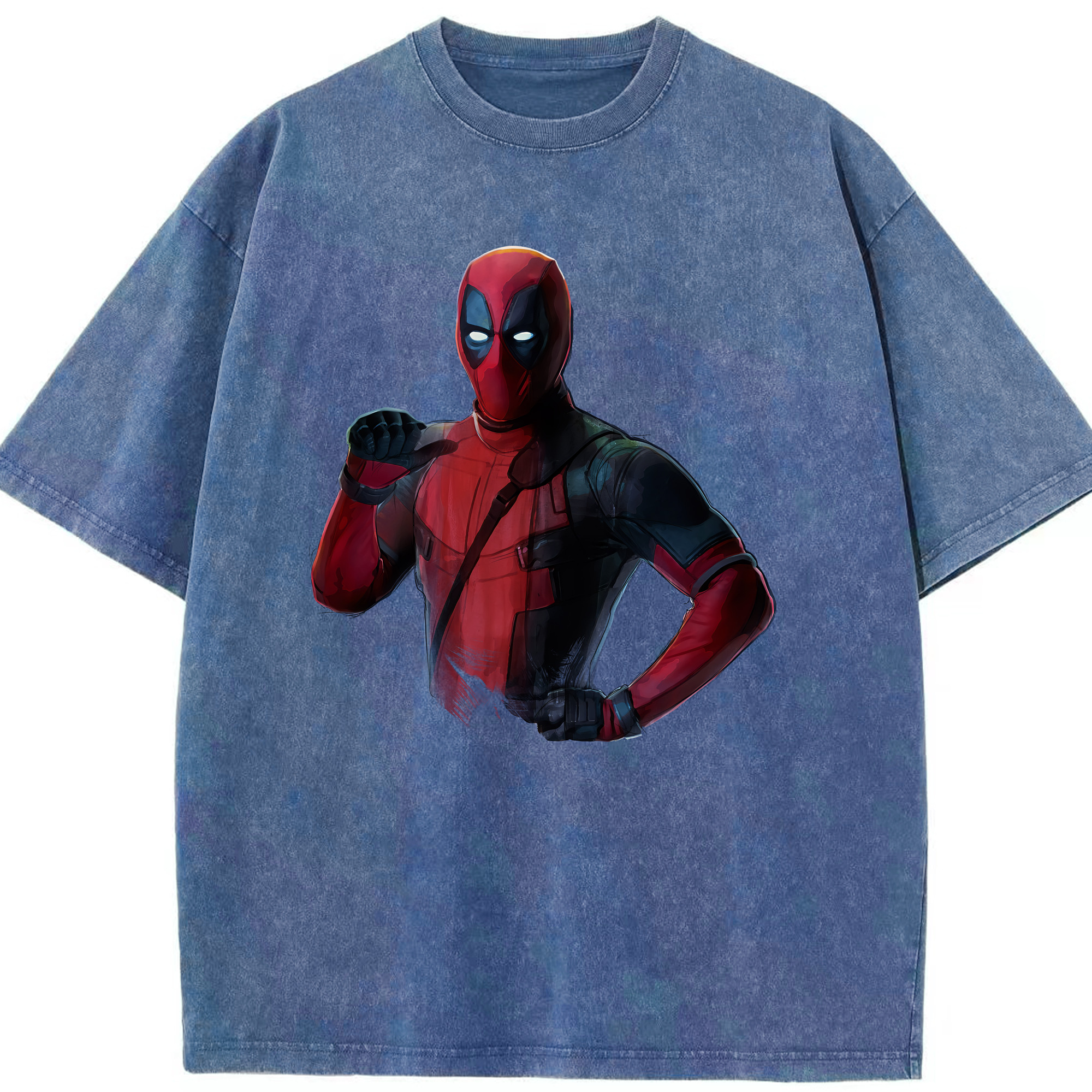 （画像用） Deadpool デッドプール 綿100% ヴィンテージ風 半袖Tシャツ（フロントプリント）