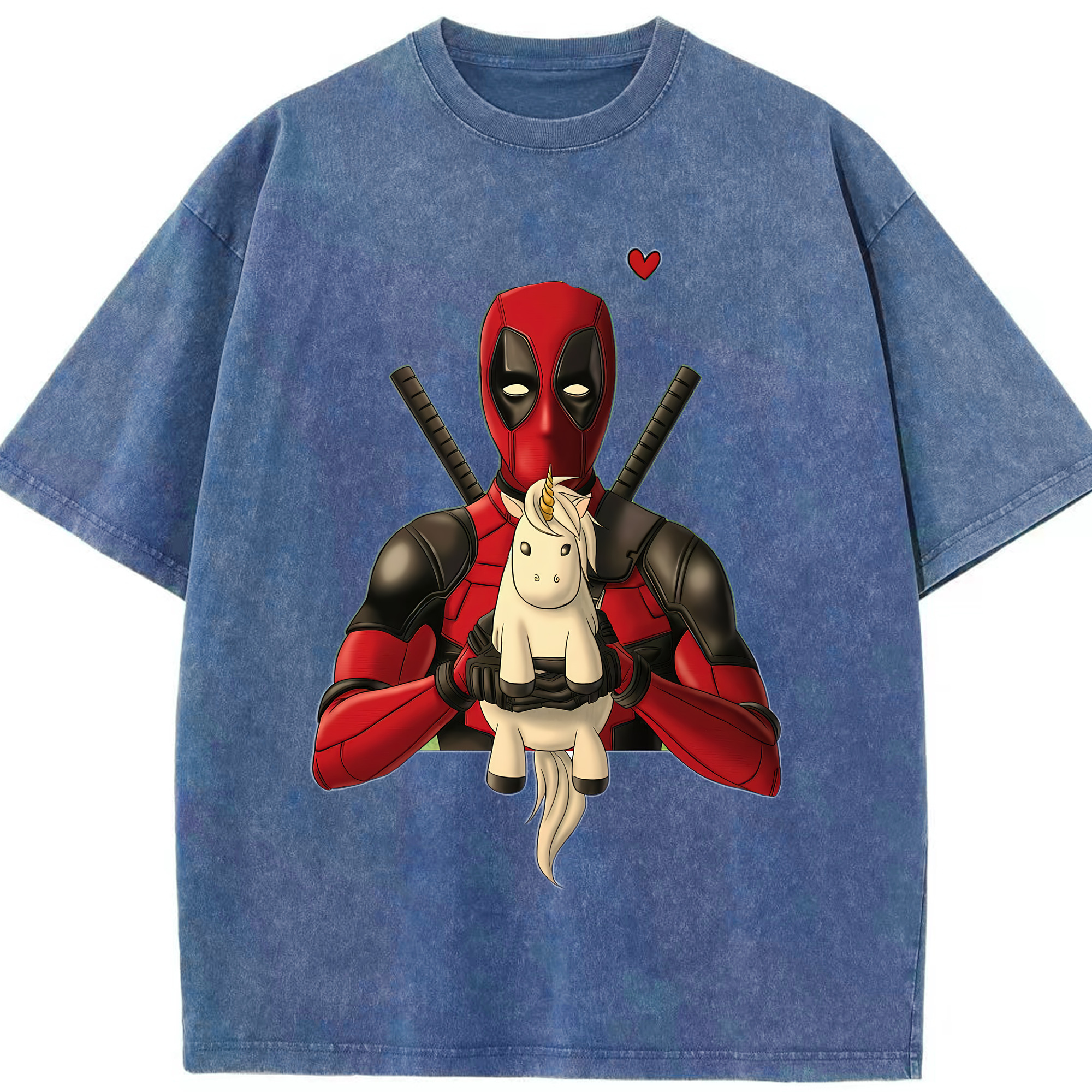（画像用） Deadpool デッドプール 綿100% ヴィンテージ風 半袖Tシャツ（フロントプリント）