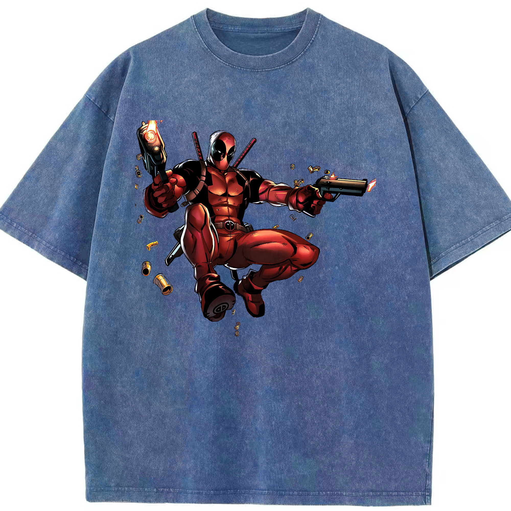 （画像用） Deadpool デッドプール 綿100% ヴィンテージ風 半袖Tシャツ（フロントプリント）