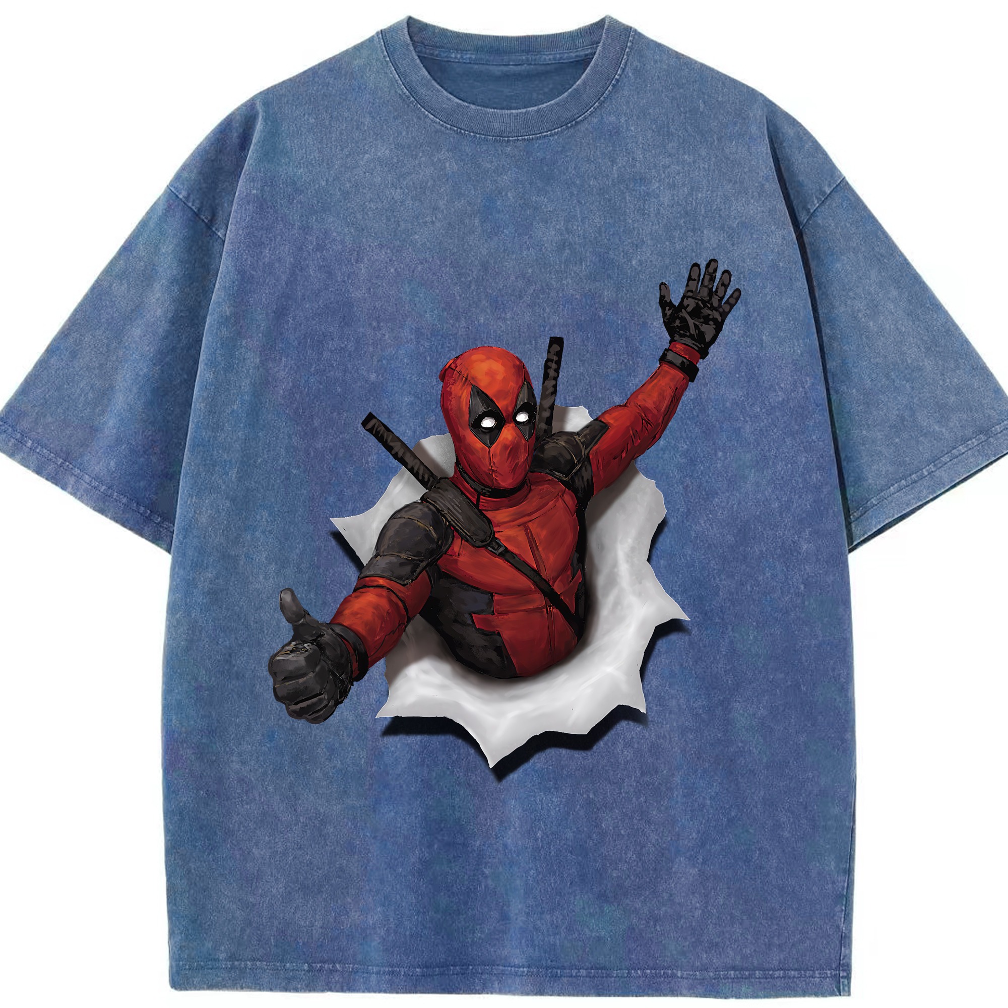 （画像用） Deadpool デッドプール 綿100% ヴィンテージ風 半袖Tシャツ（フロントプリント）