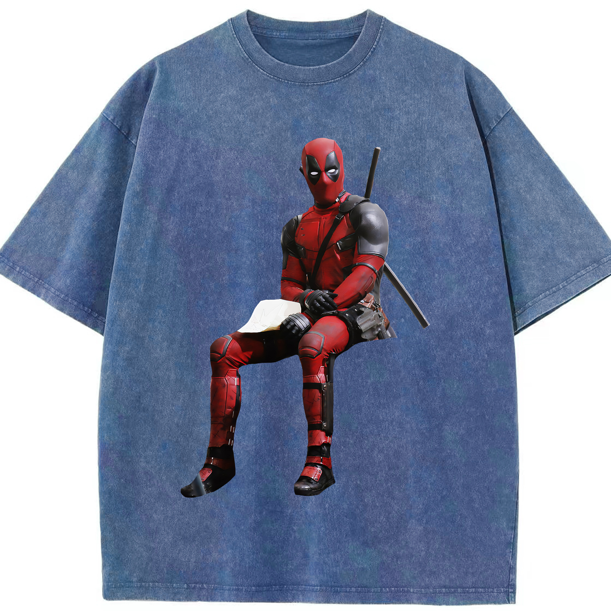 （画像用） Deadpool デッドプール 綿100% ヴィンテージ風 半袖Tシャツ（フロントプリント）