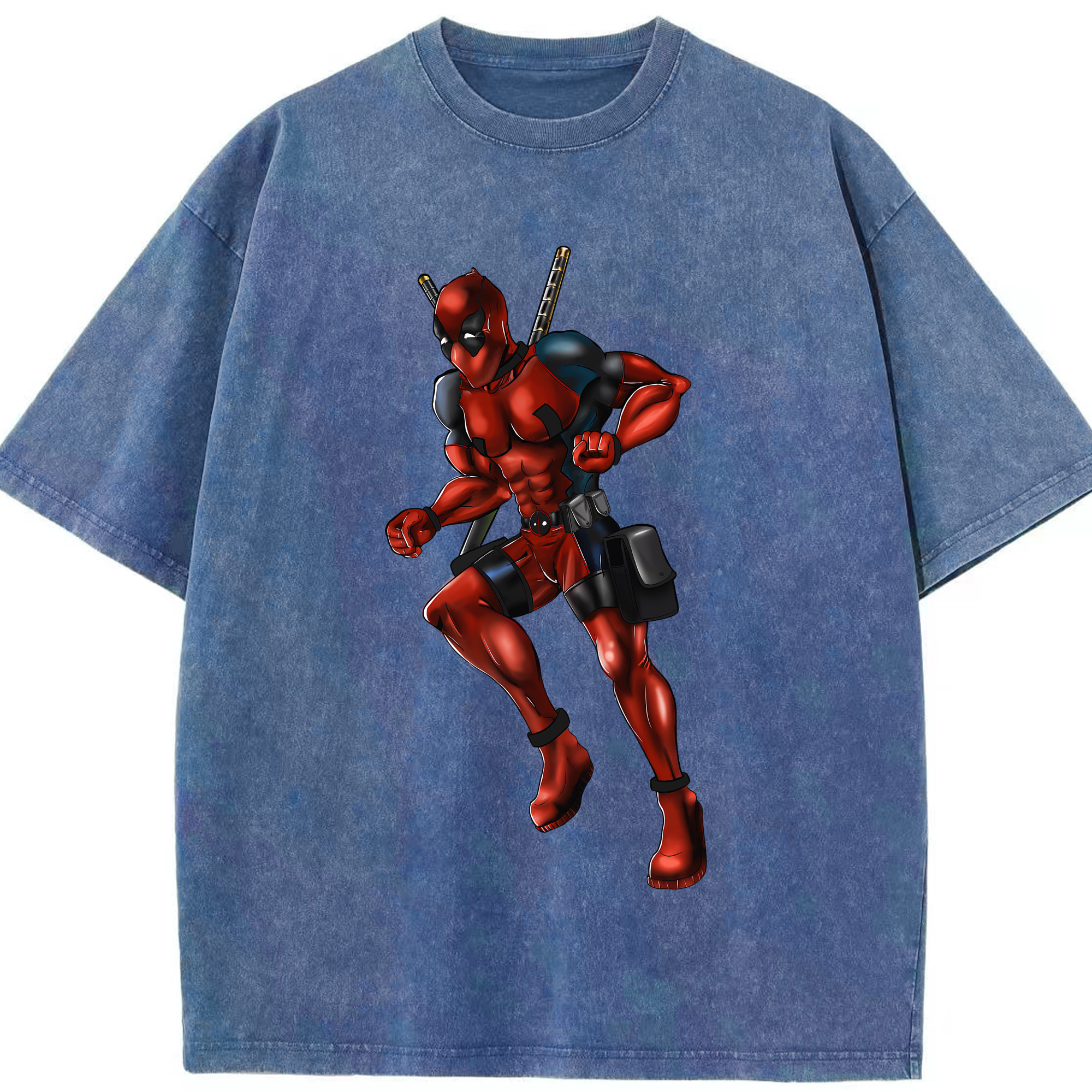 （画像用） Deadpool デッドプール 綿100% ヴィンテージ風 半袖Tシャツ（フロントプリント）