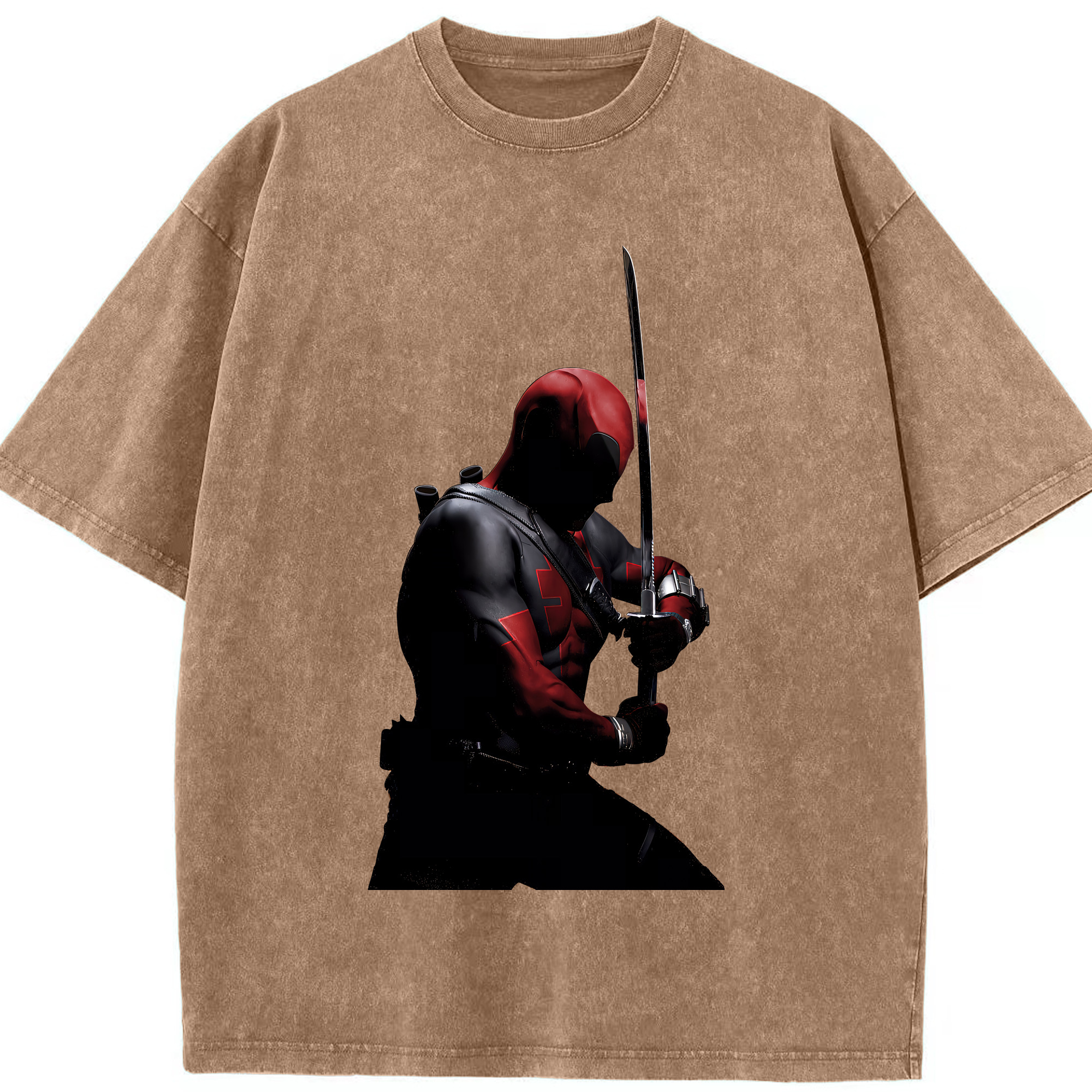 （画像用） Deadpool デッドプール 綿100% ヴィンテージ風 半袖Tシャツ（フロントプリント）