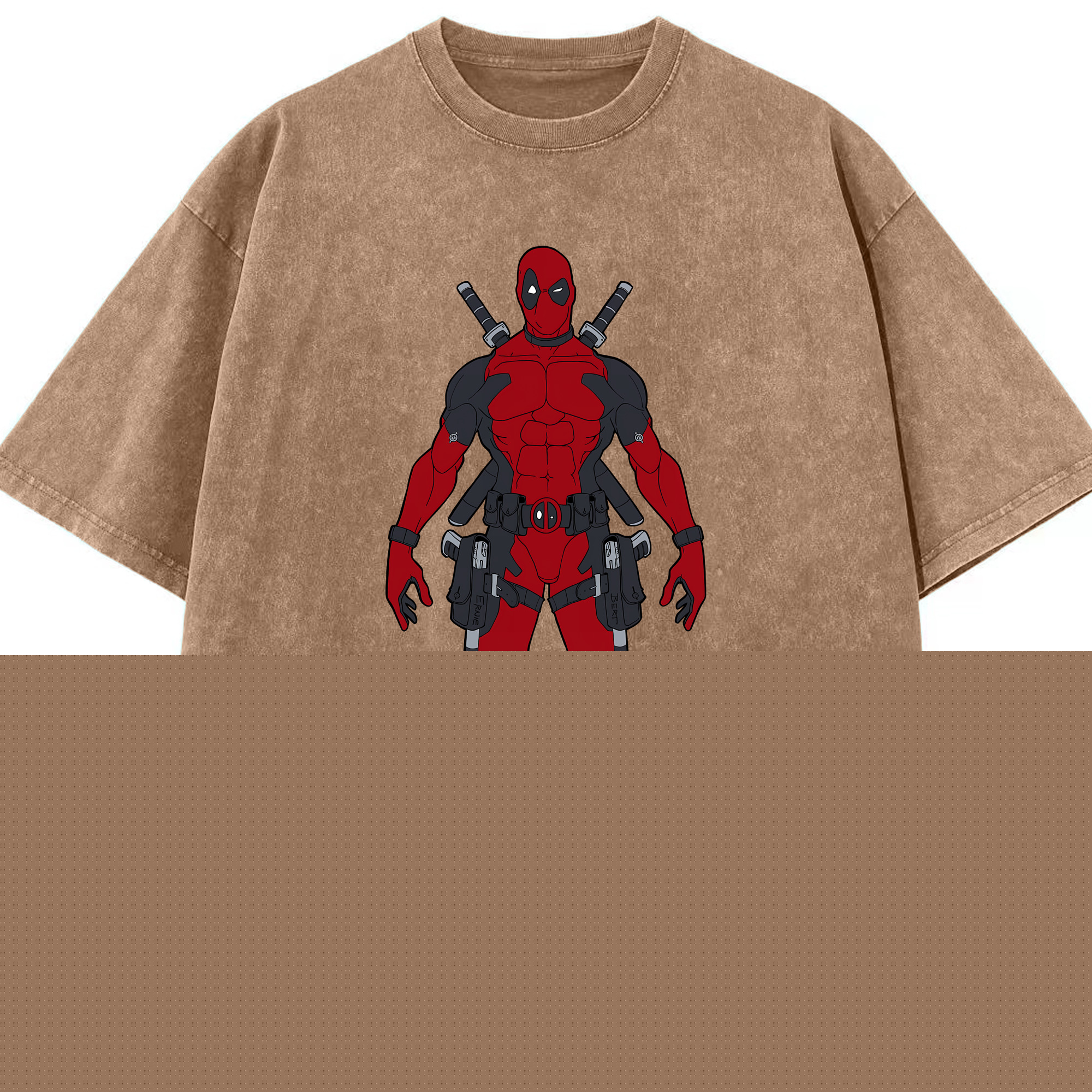 （画像用） Deadpool デッドプール 綿100% ヴィンテージ風 半袖Tシャツ（フロントプリント）