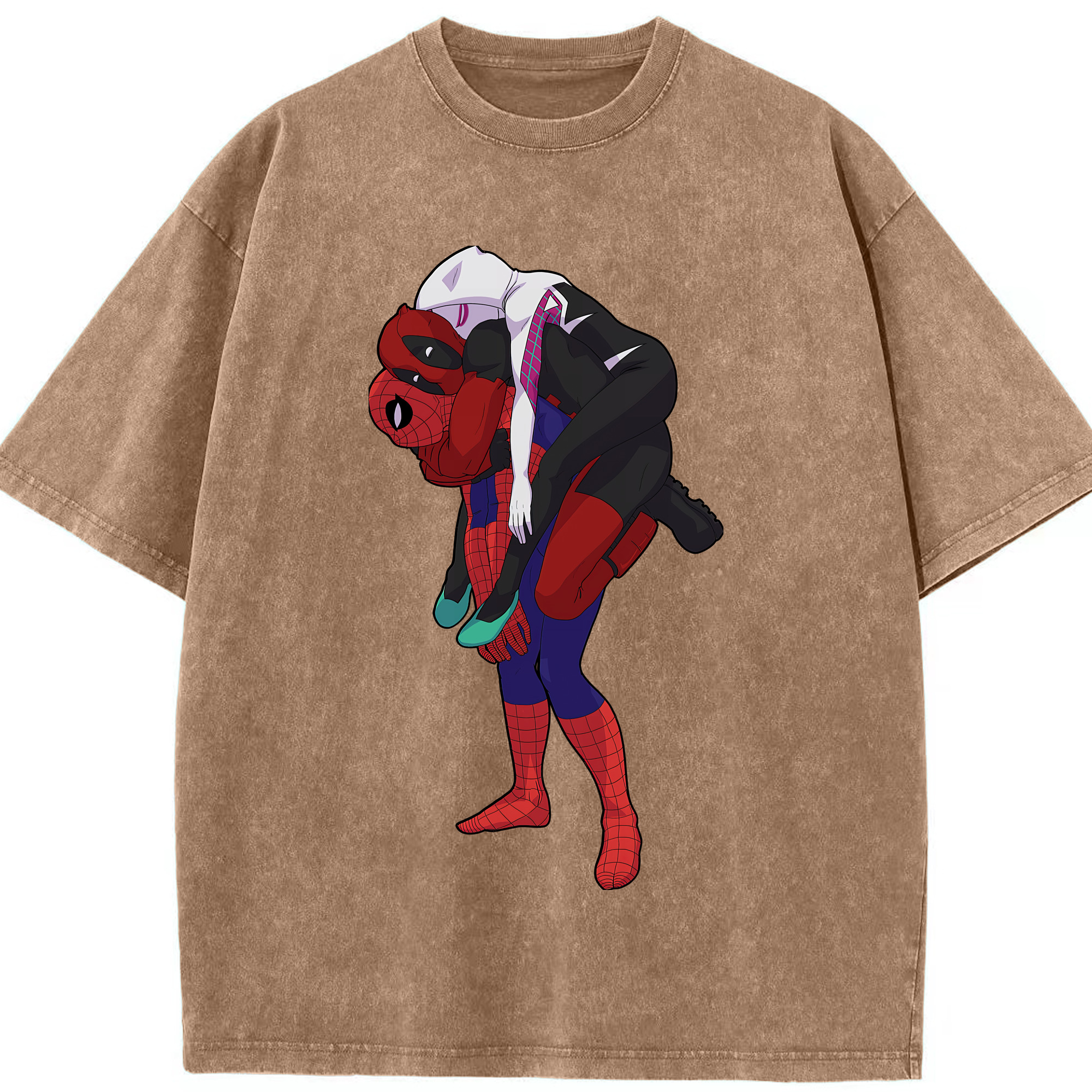 （画像用） Deadpool デッドプール 綿100% ヴィンテージ風 半袖Tシャツ（フロントプリント）