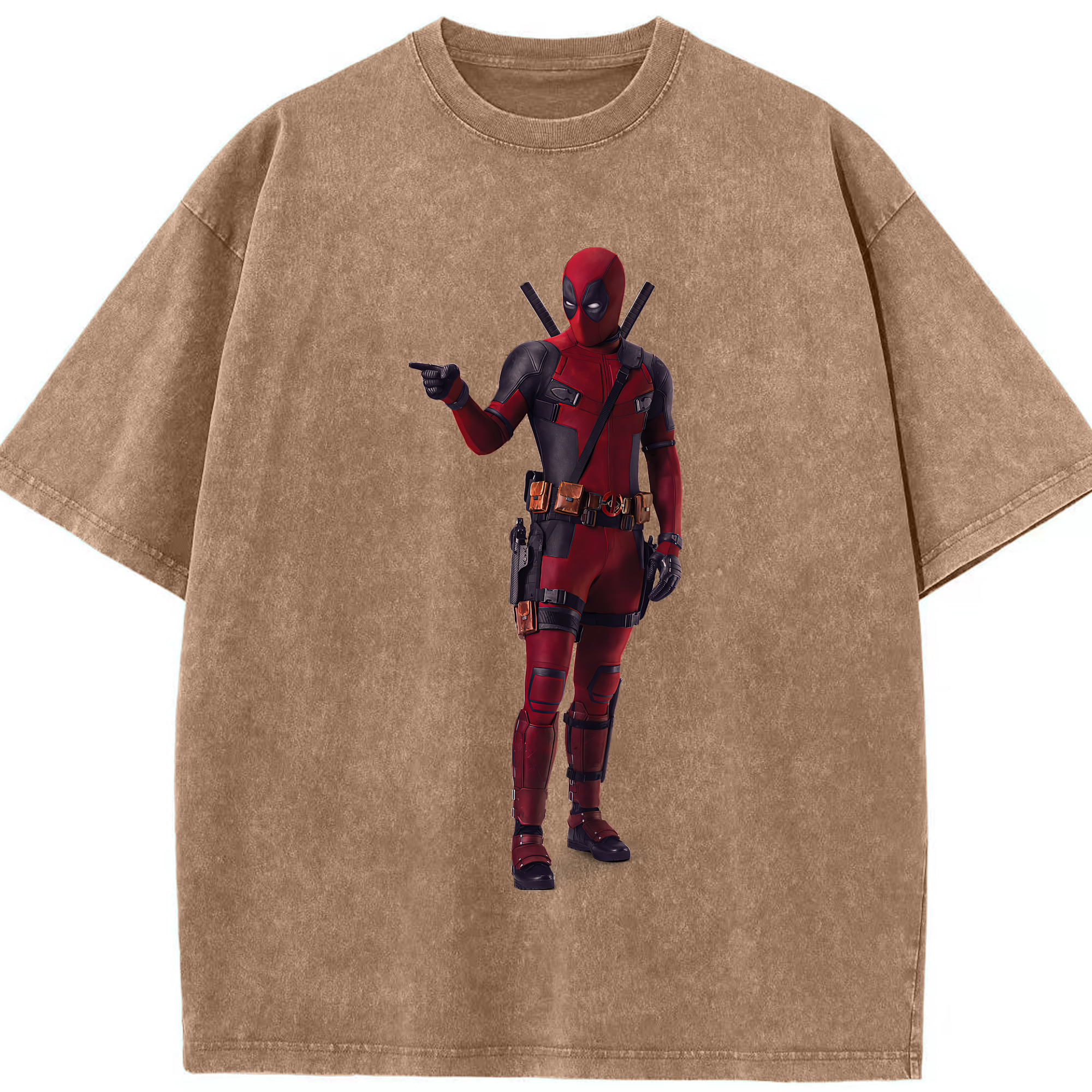 （画像用） Deadpool デッドプール 綿100% ヴィンテージ風 半袖Tシャツ（フロントプリント）