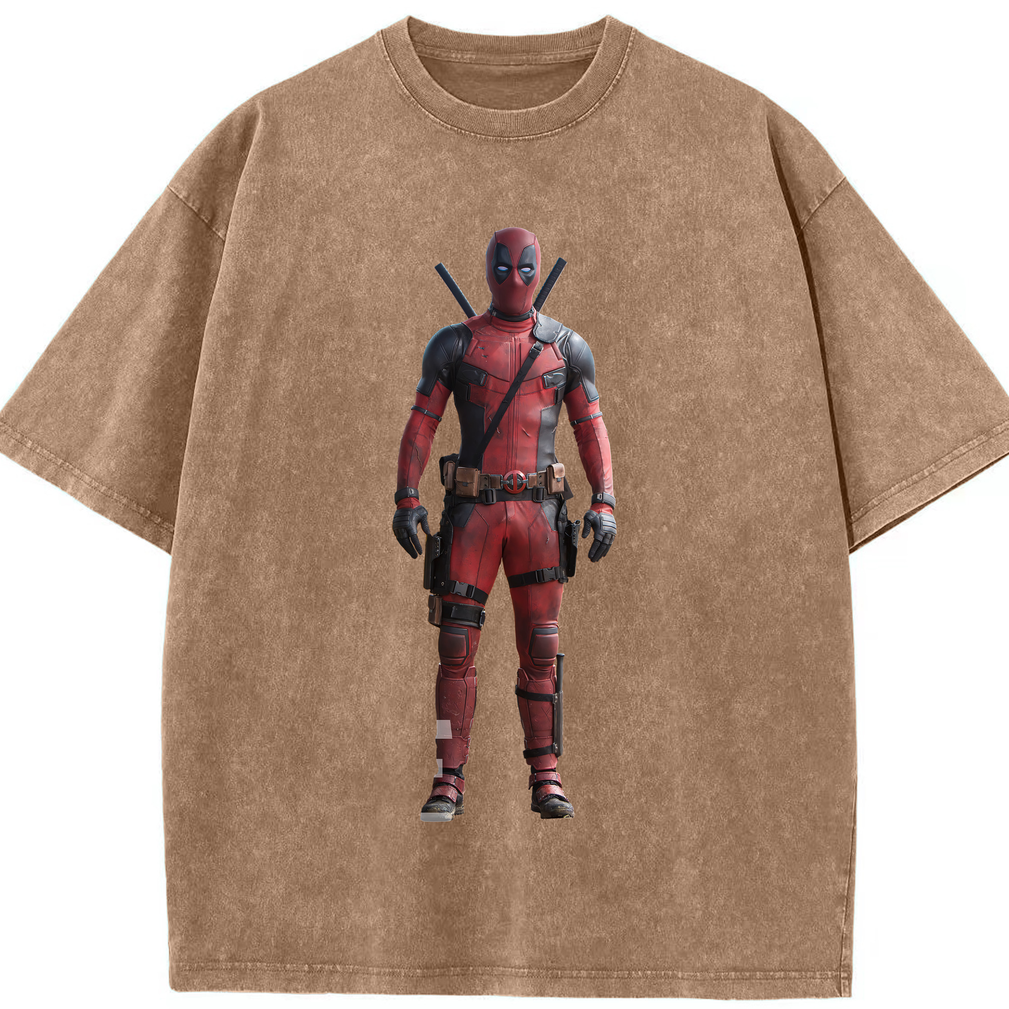 （画像用） Deadpool デッドプール 綿100% ヴィンテージ風 半袖Tシャツ（フロントプリント）