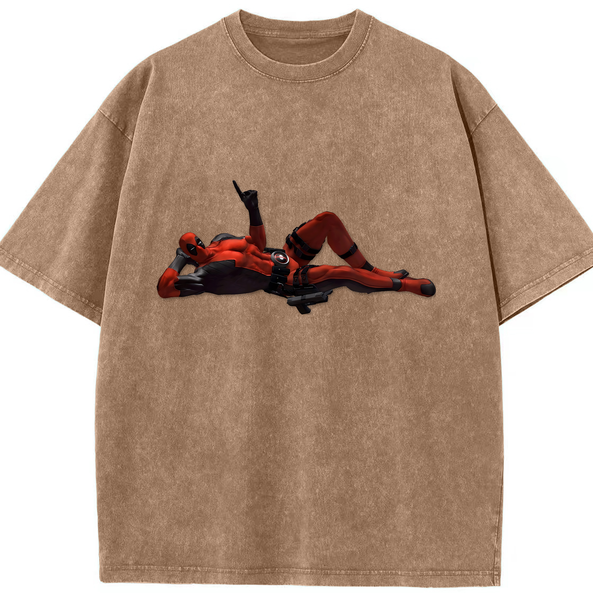 （画像用） Deadpool デッドプール 綿100% ヴィンテージ風 半袖Tシャツ（フロントプリント）