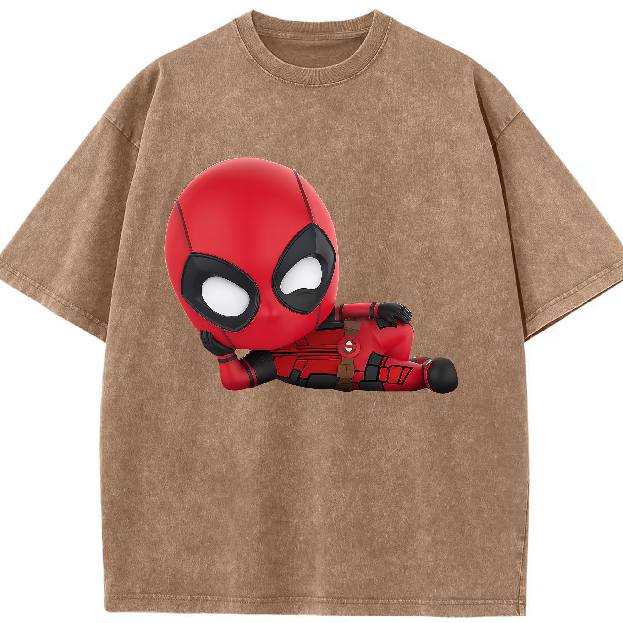 （画像用） Deadpool デッドプール 綿100% ヴィンテージ風 半袖Tシャツ（フロントプリント）
