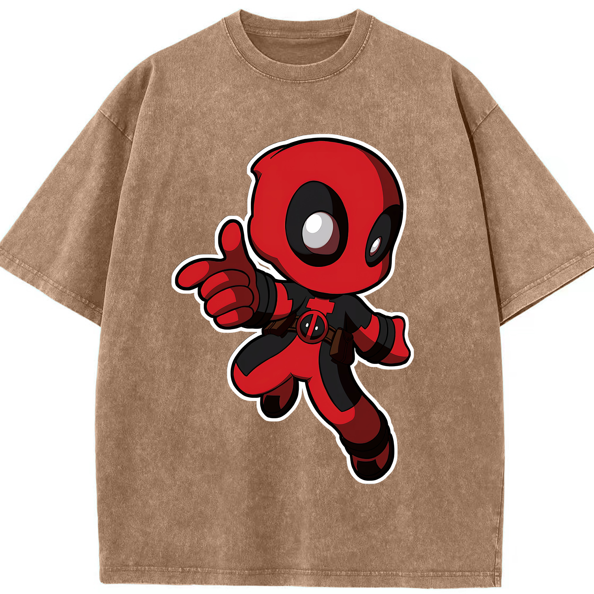 （画像用） Deadpool デッドプール 綿100% ヴィンテージ風 半袖Tシャツ（フロントプリント）